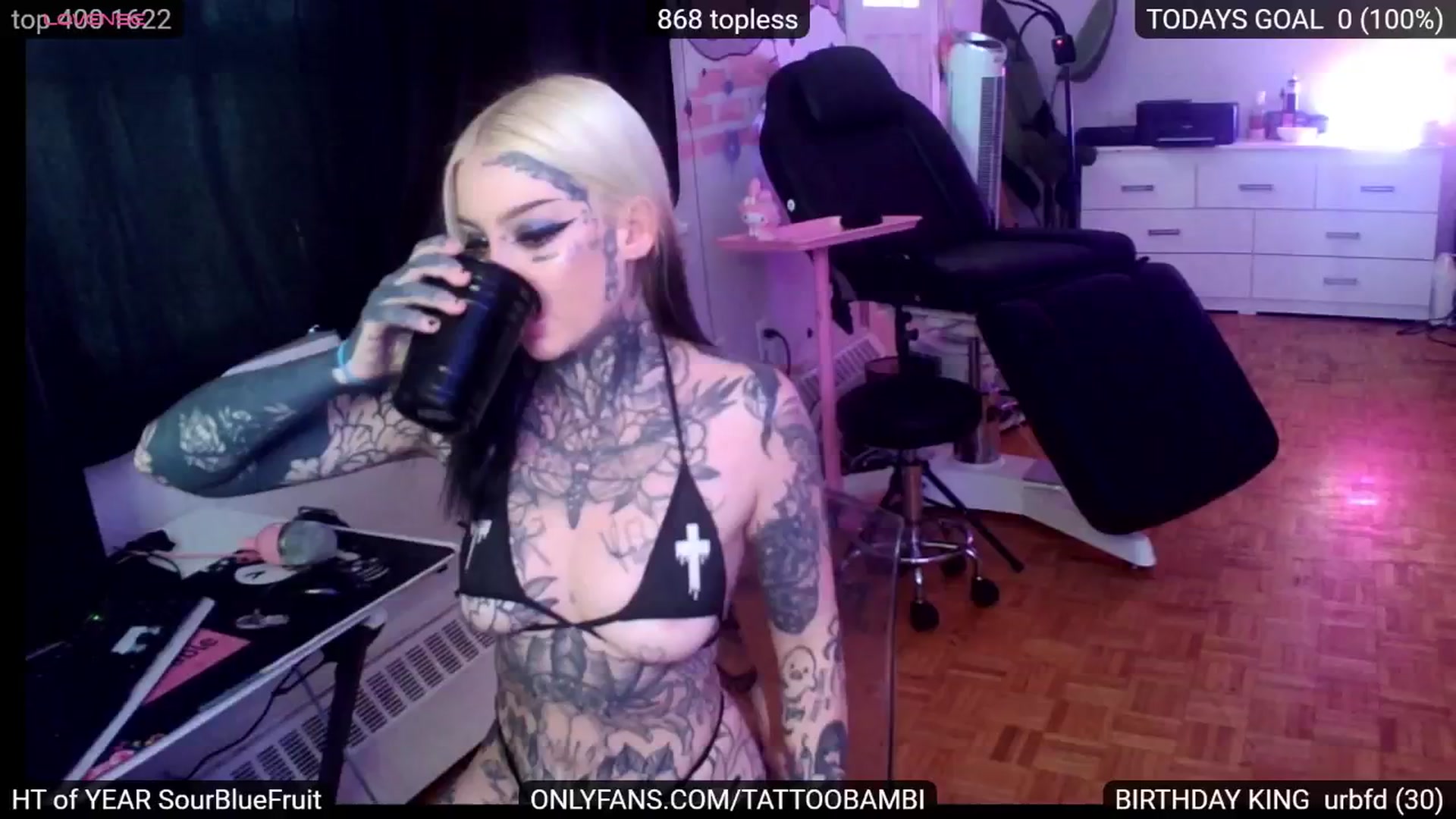 Gallery image thumbnail from Tattoobambi's myfreecams stream on, 08/23/2024, 01:03 image 2 of 20
