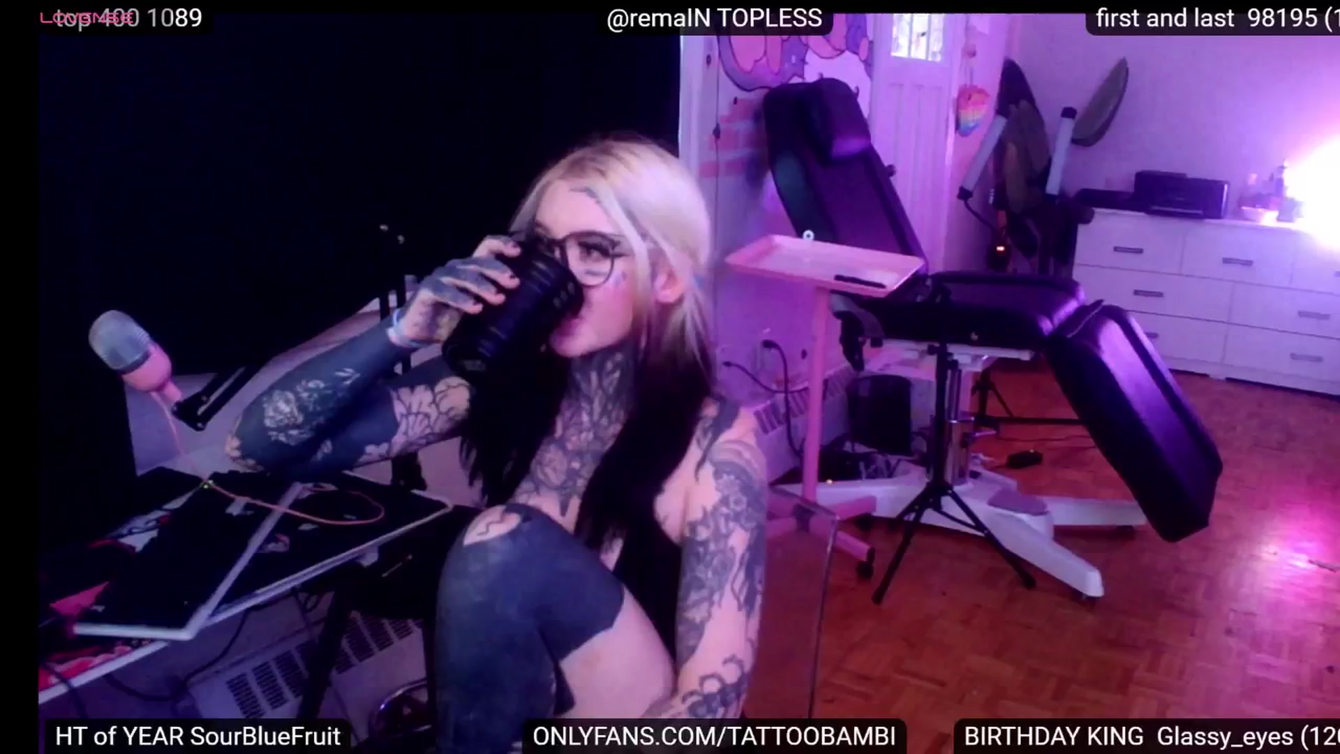 Gallery image thumbnail from Tattoobambi's myfreecams stream on, 08/28/2024, 24:01 image 4 of 20