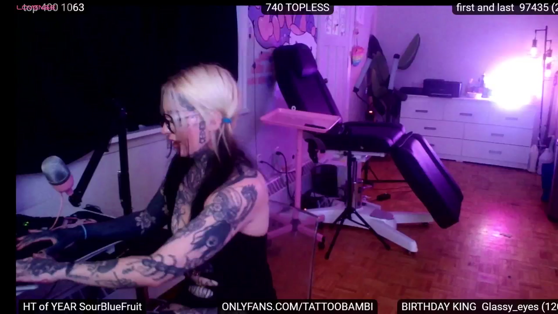 Gallery image thumbnail from Tattoobambi's myfreecams stream on, 08/28/2024, 01:30 image 1 of 20