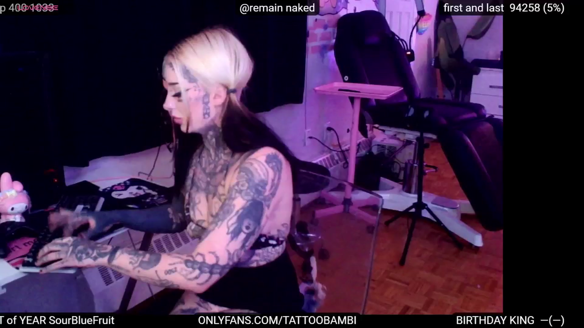 Gallery image thumbnail from Tattoobambi's myfreecams stream on, 09/02/2024, 04:52 image 1 of 20