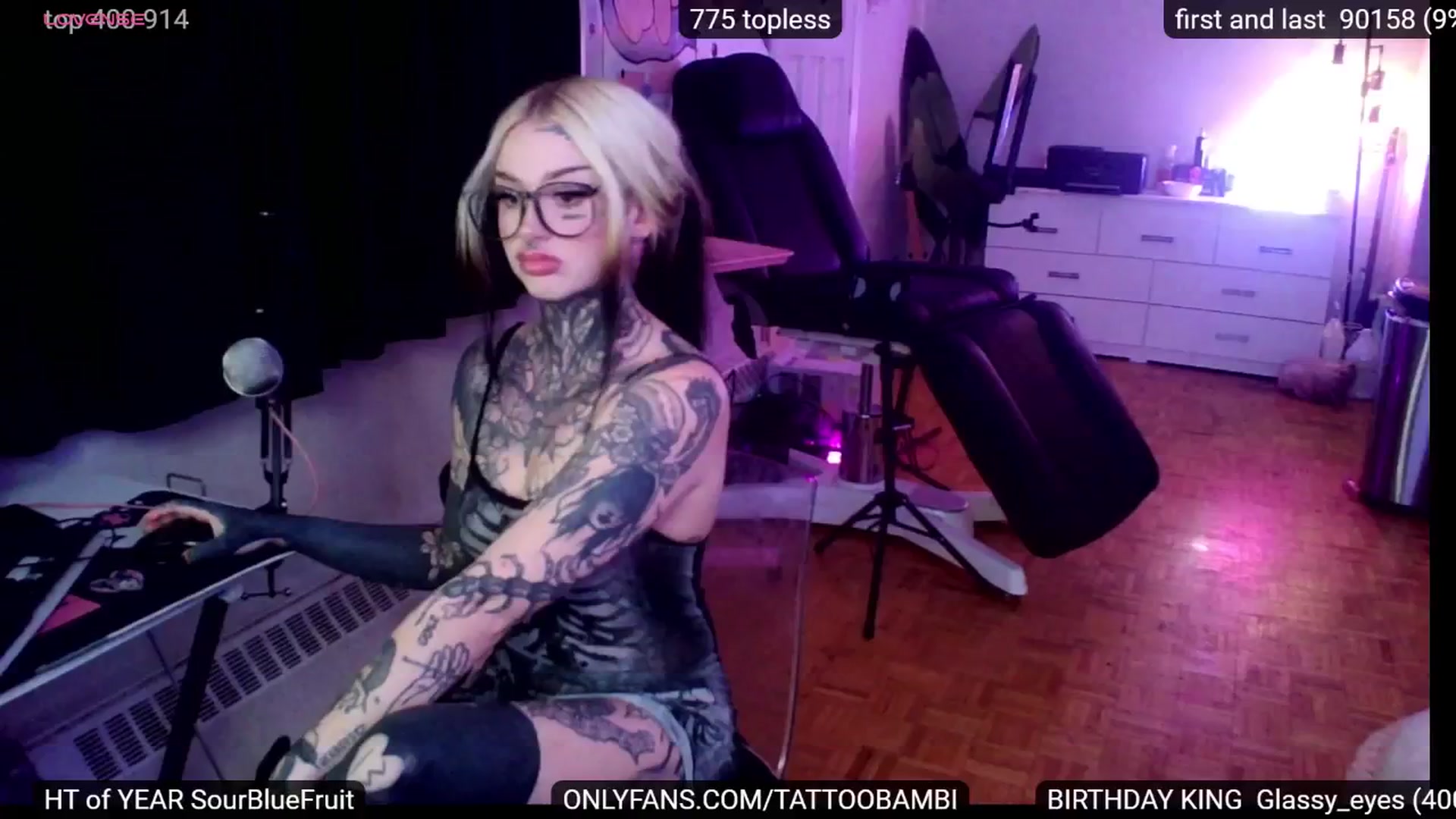 Gallery image thumbnail from Tattoobambi's myfreecams stream on, 09/05/2024, 03:37 image 2 of 20
