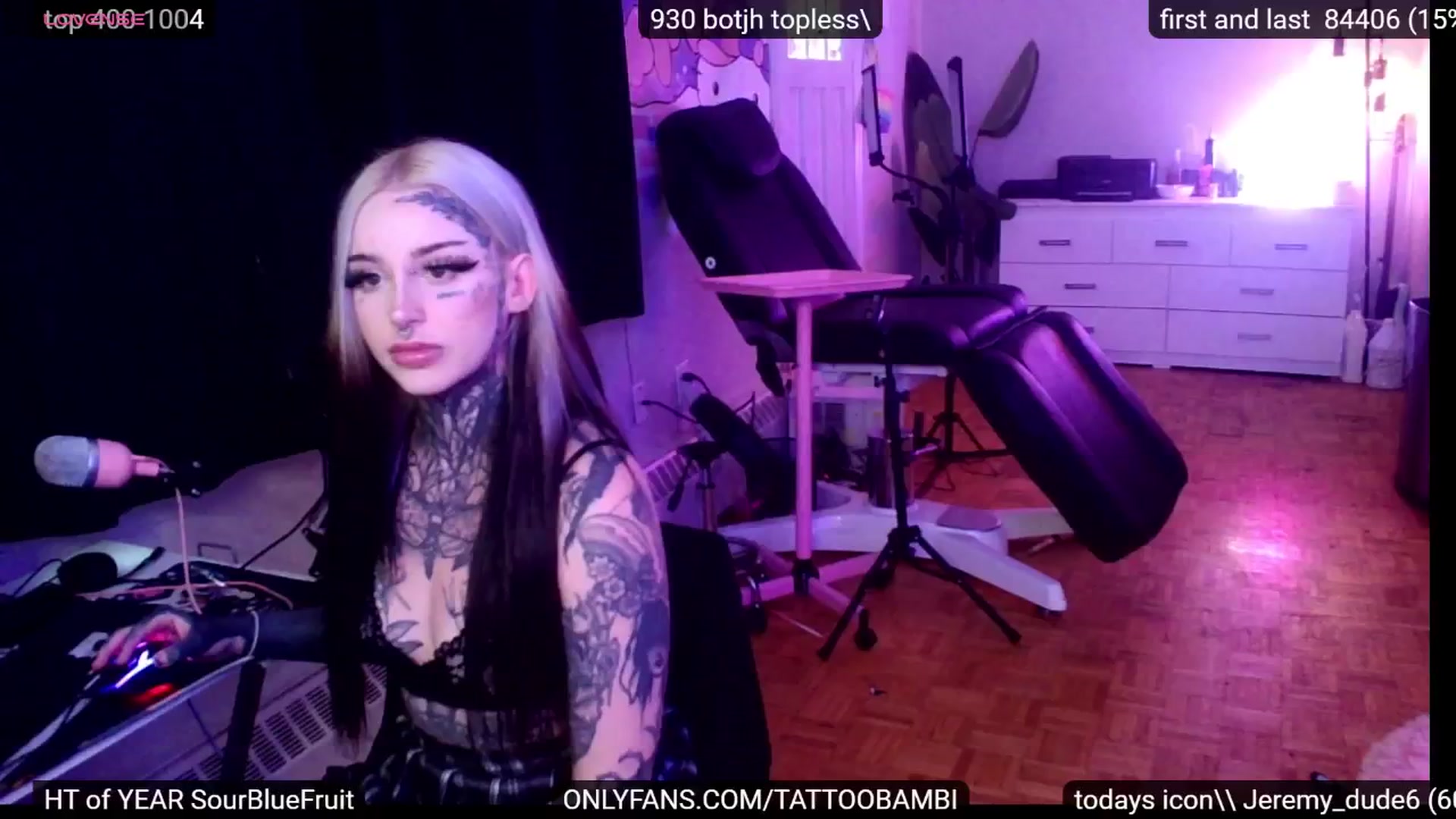 Gallery image thumbnail from Tattoobambi's myfreecams stream on, 09/12/2024, 01:49 image 1 of 20