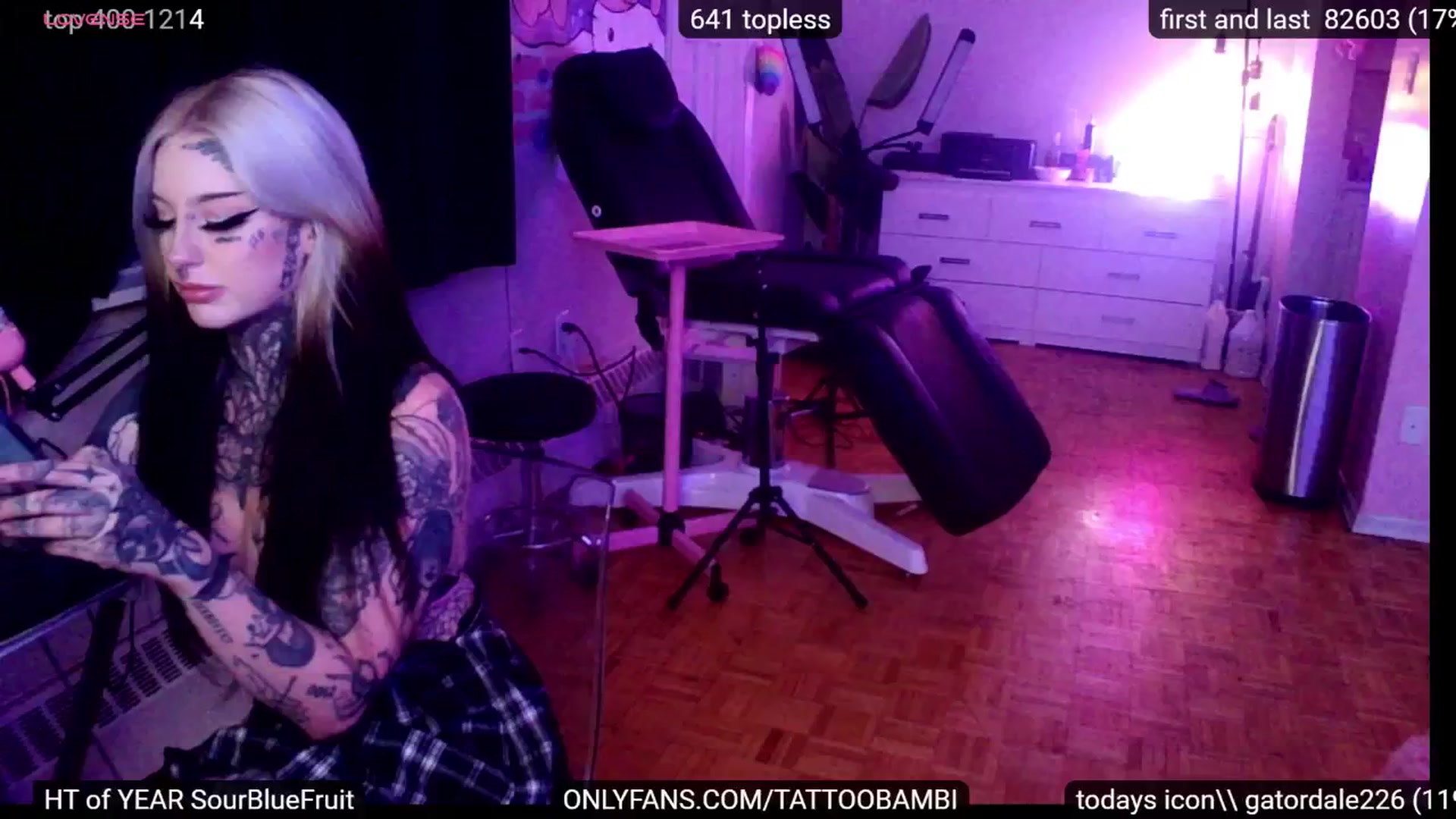 Gallery image thumbnail from Tattoobambi's myfreecams stream on, 09/16/2024, 03:01 image 5 of 20