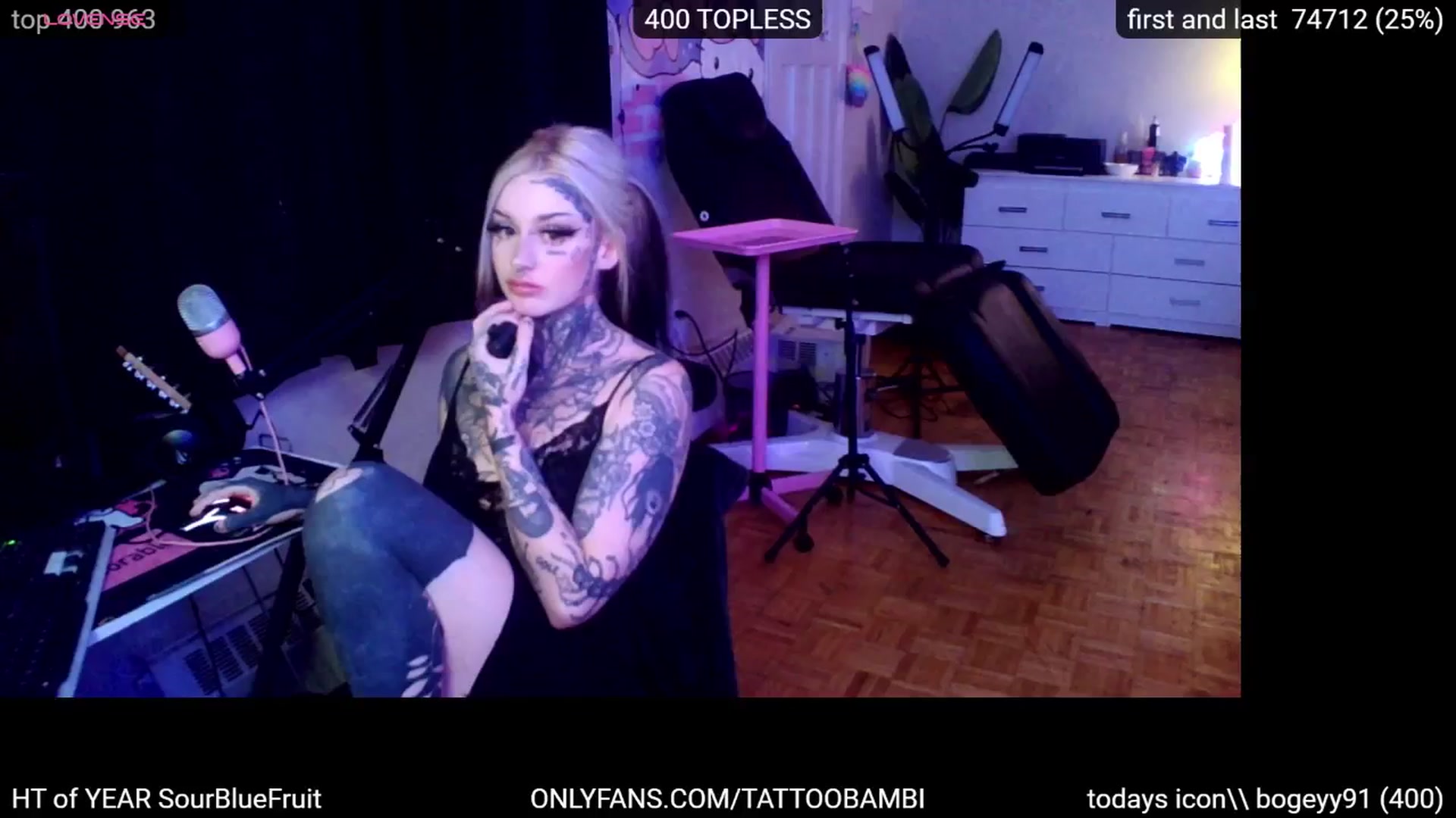 Gallery image thumbnail from Tattoobambi's myfreecams stream on, 09/18/2024, 03:09 image 6 of 20
