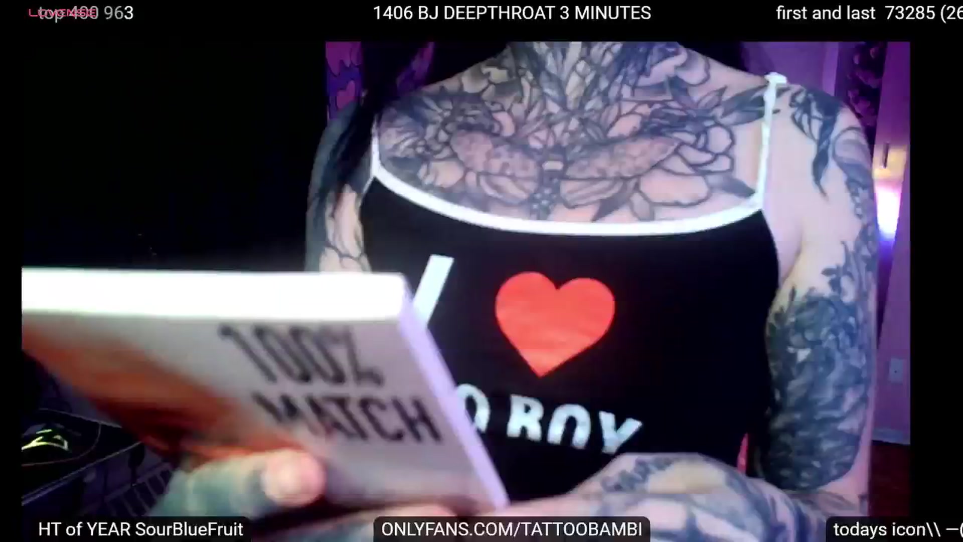 Gallery image thumbnail from Tattoobambi's myfreecams stream on, 09/20/2024, 24:00 image 4 of 20