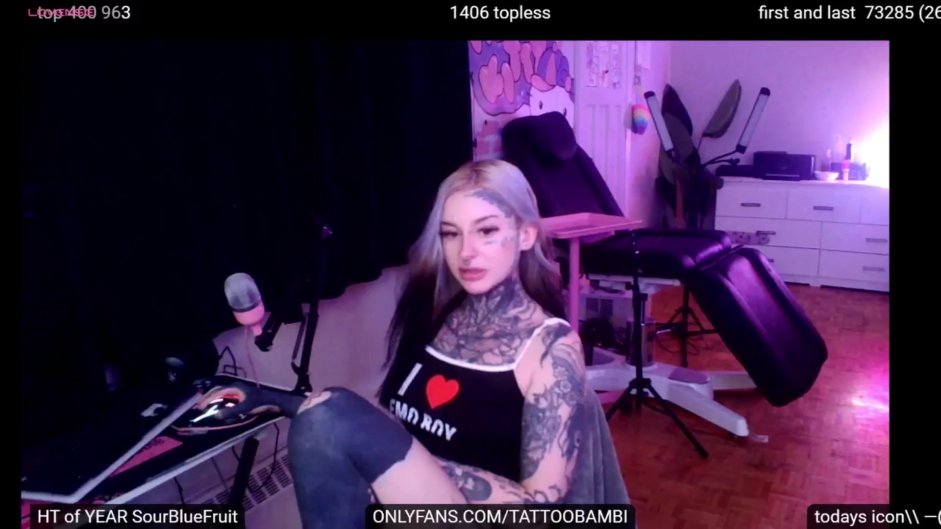 Gallery image thumbnail from Tattoobambi's myfreecams stream on, 09/20/2024, 24:00 image 17 of 20