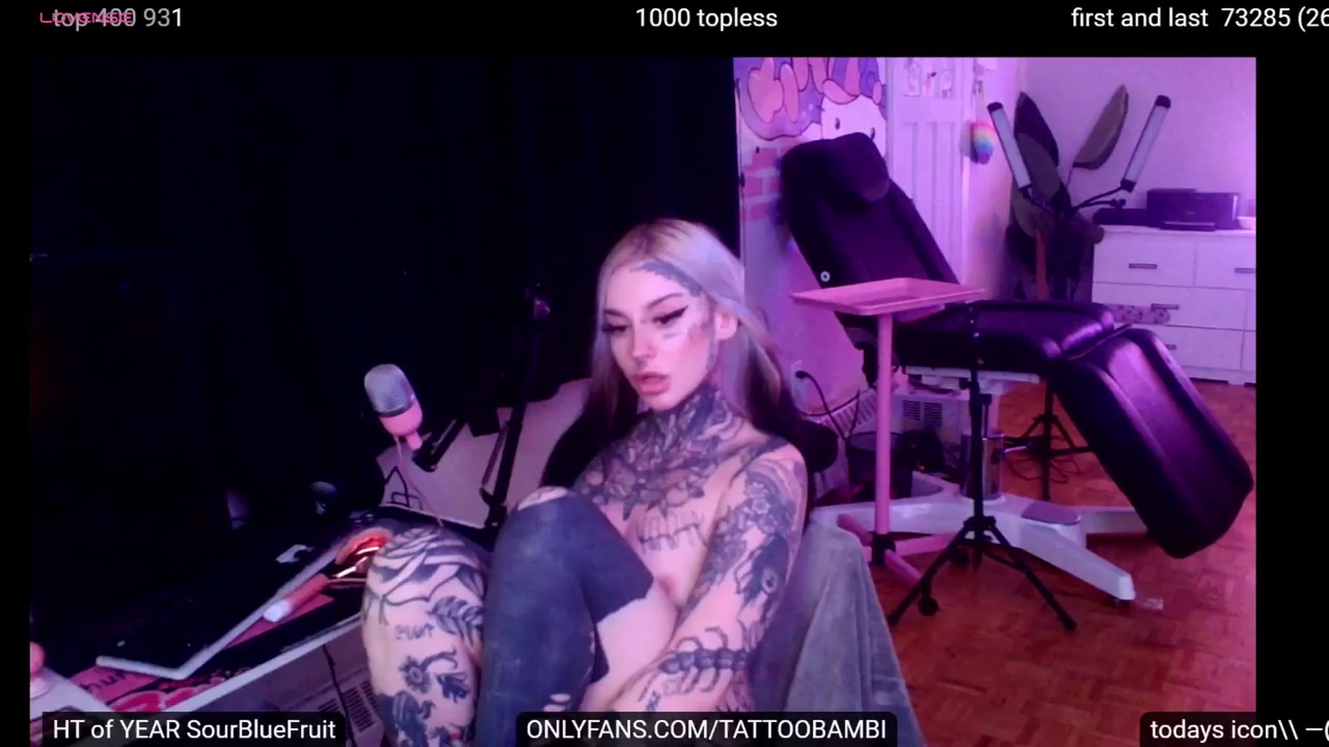 Gallery image thumbnail from Tattoobambi's myfreecams stream on, 09/20/2024, 24:54 image 17 of 20