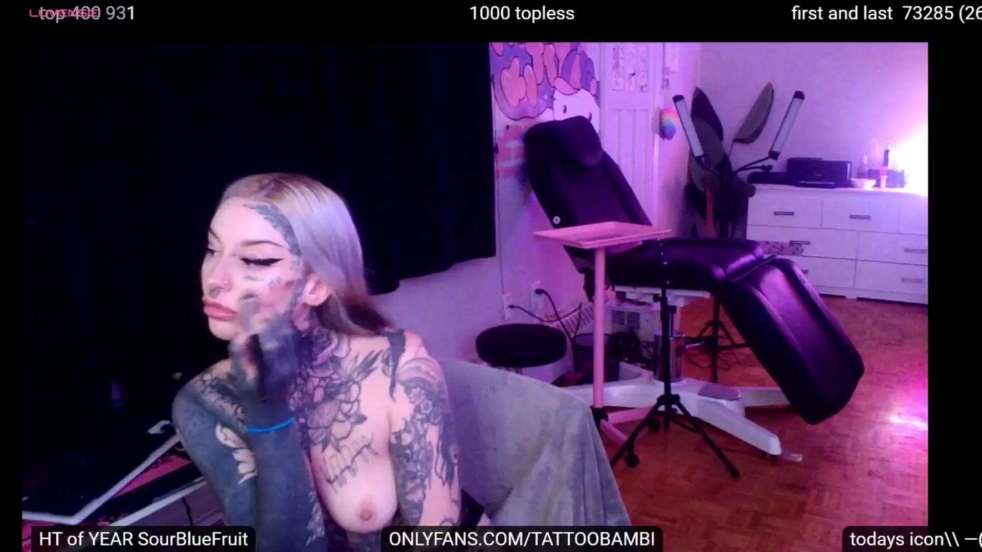 Gallery image thumbnail from Tattoobambi's myfreecams stream on, 09/20/2024, 24:54 image 10 of 20