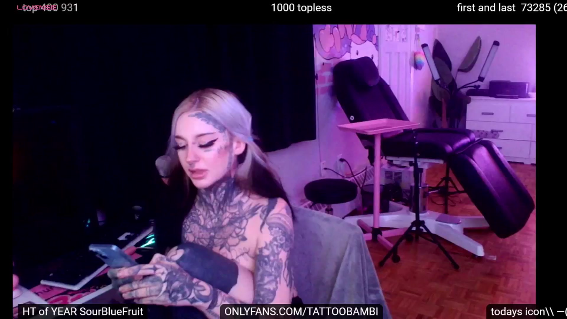 Gallery image thumbnail from Tattoobambi's myfreecams stream on, 09/20/2024, 24:54 image 18 of 20