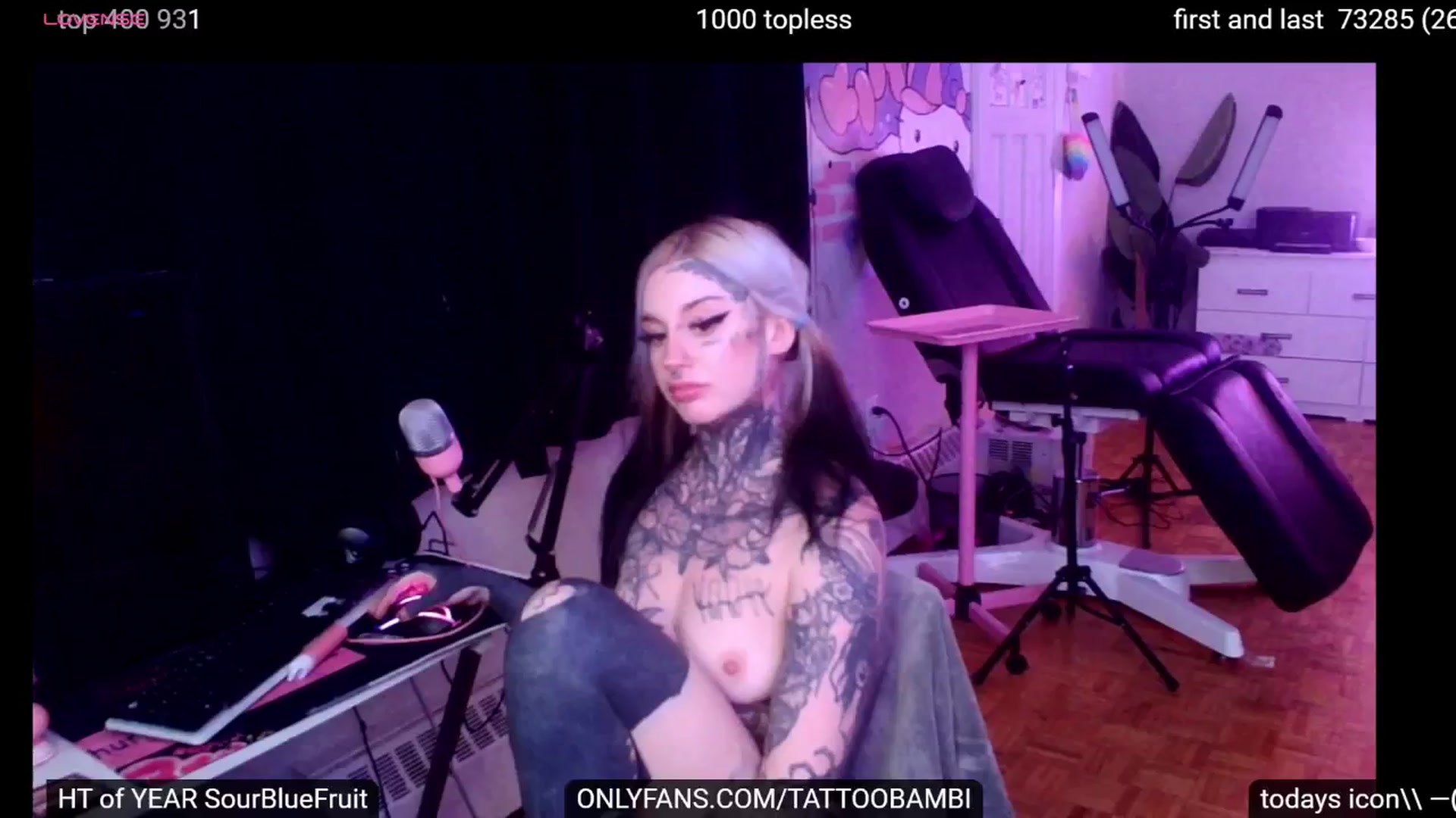 Gallery image thumbnail from Tattoobambi's myfreecams stream on, 09/20/2024, 24:54 image 16 of 20