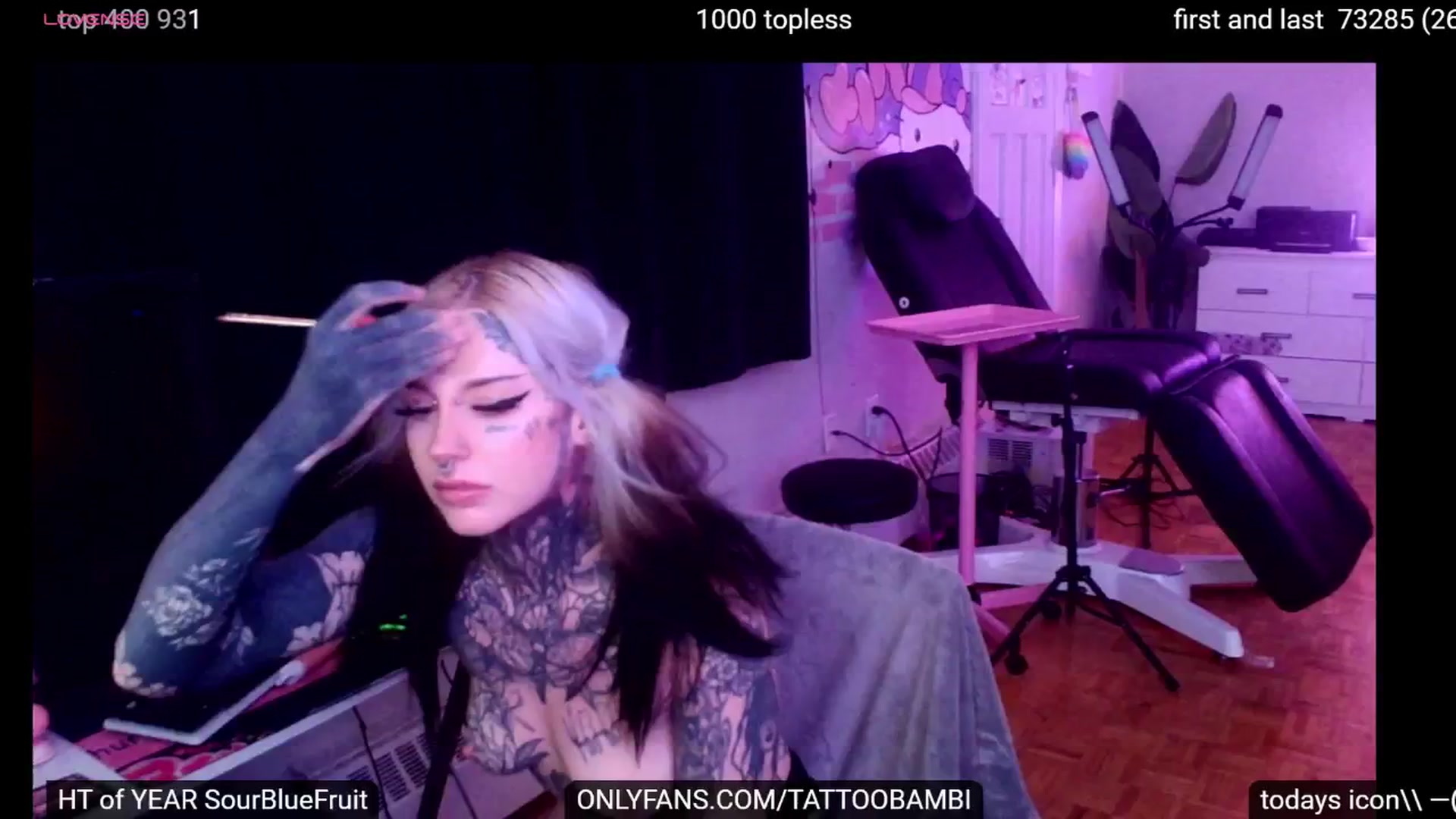 Gallery image thumbnail from Tattoobambi's myfreecams stream on, 09/20/2024, 24:54 image 19 of 20