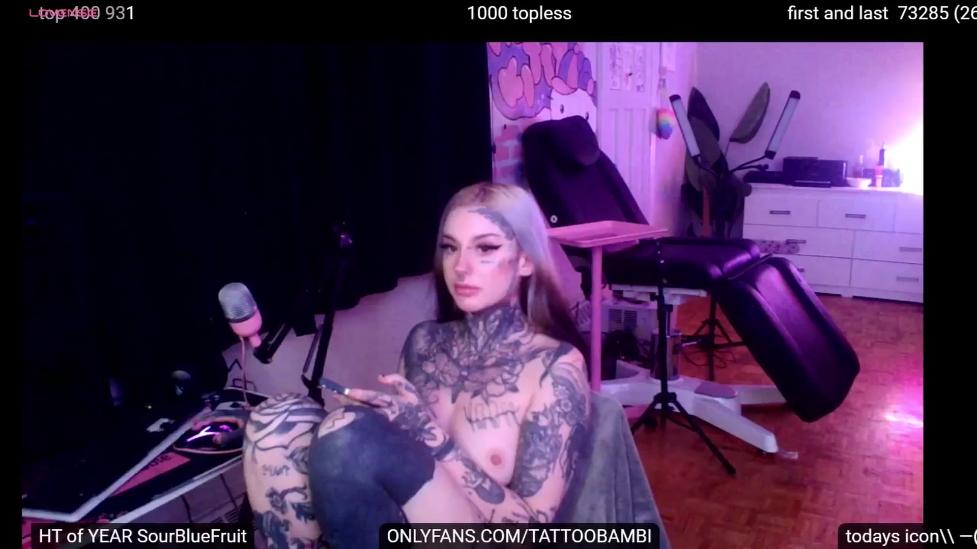 Gallery image thumbnail from Tattoobambi's myfreecams stream on, 09/20/2024, 24:54 image 15 of 20
