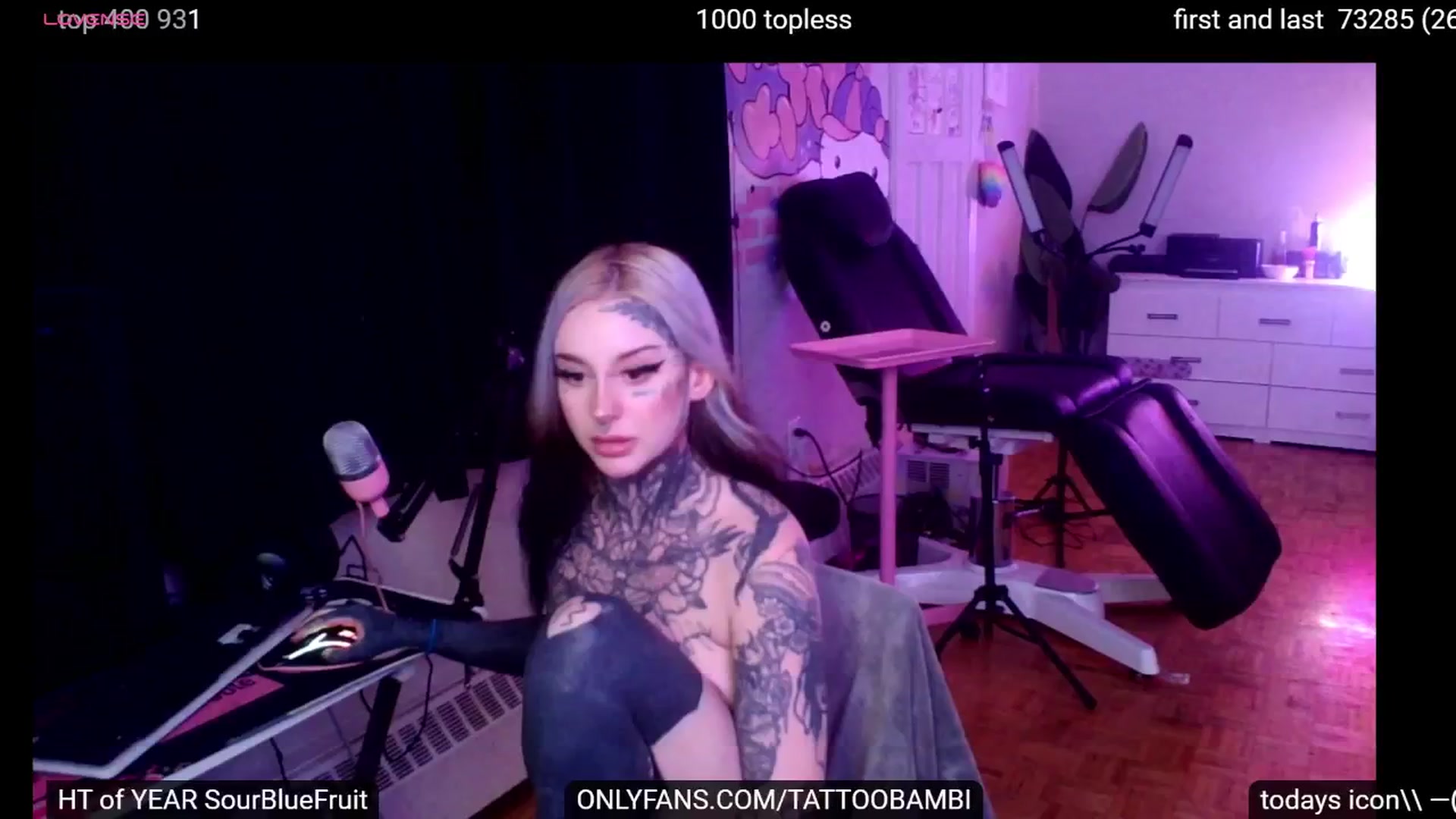 Gallery image thumbnail from Tattoobambi's myfreecams stream on, 09/20/2024, 24:54 image 13 of 20
