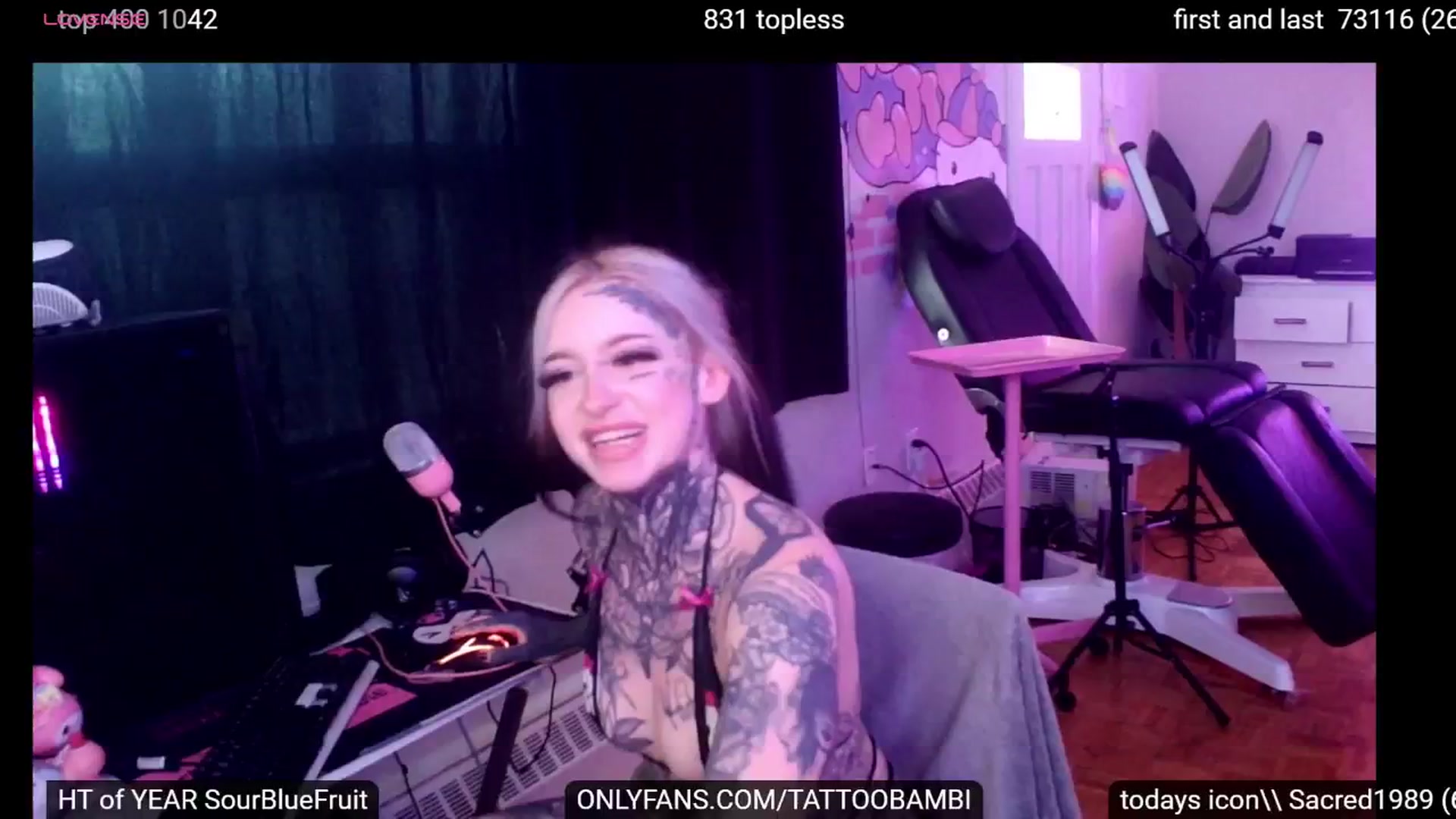 Gallery image thumbnail from Tattoobambi's myfreecams stream on, 09/22/2024, 20:59 image 20 of 20