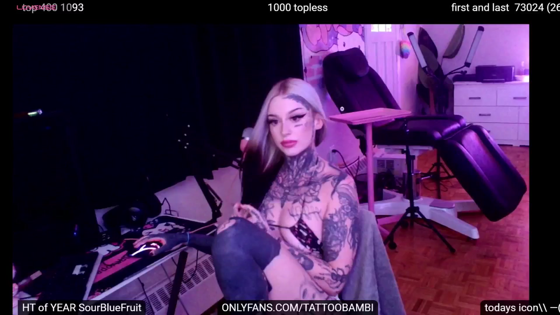 Gallery image thumbnail from Tattoobambi's myfreecams stream on, 09/24/2024, 22:17 image 4 of 20