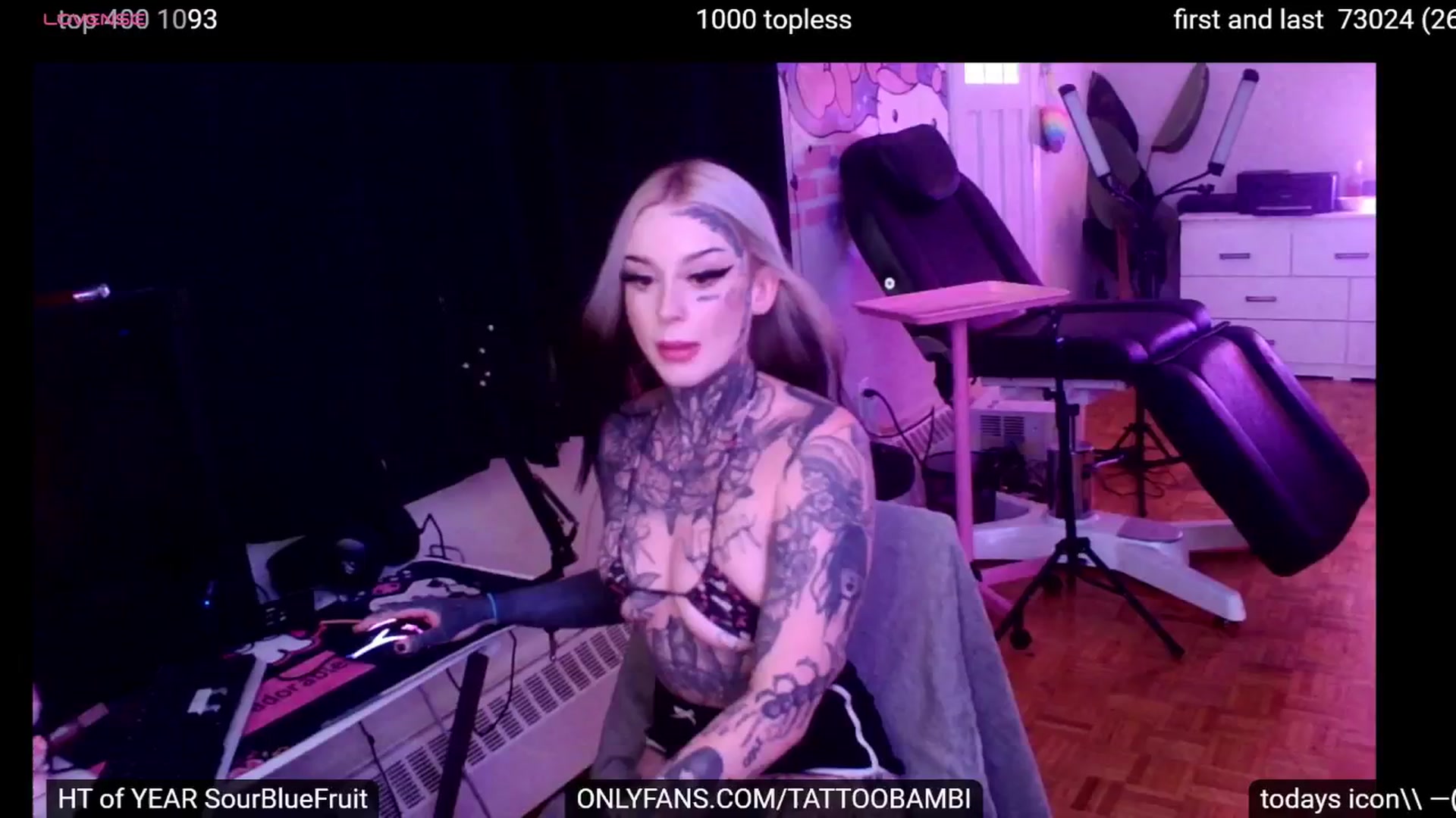 Gallery image thumbnail from Tattoobambi's myfreecams stream on, 09/24/2024, 22:17 image 1 of 20
