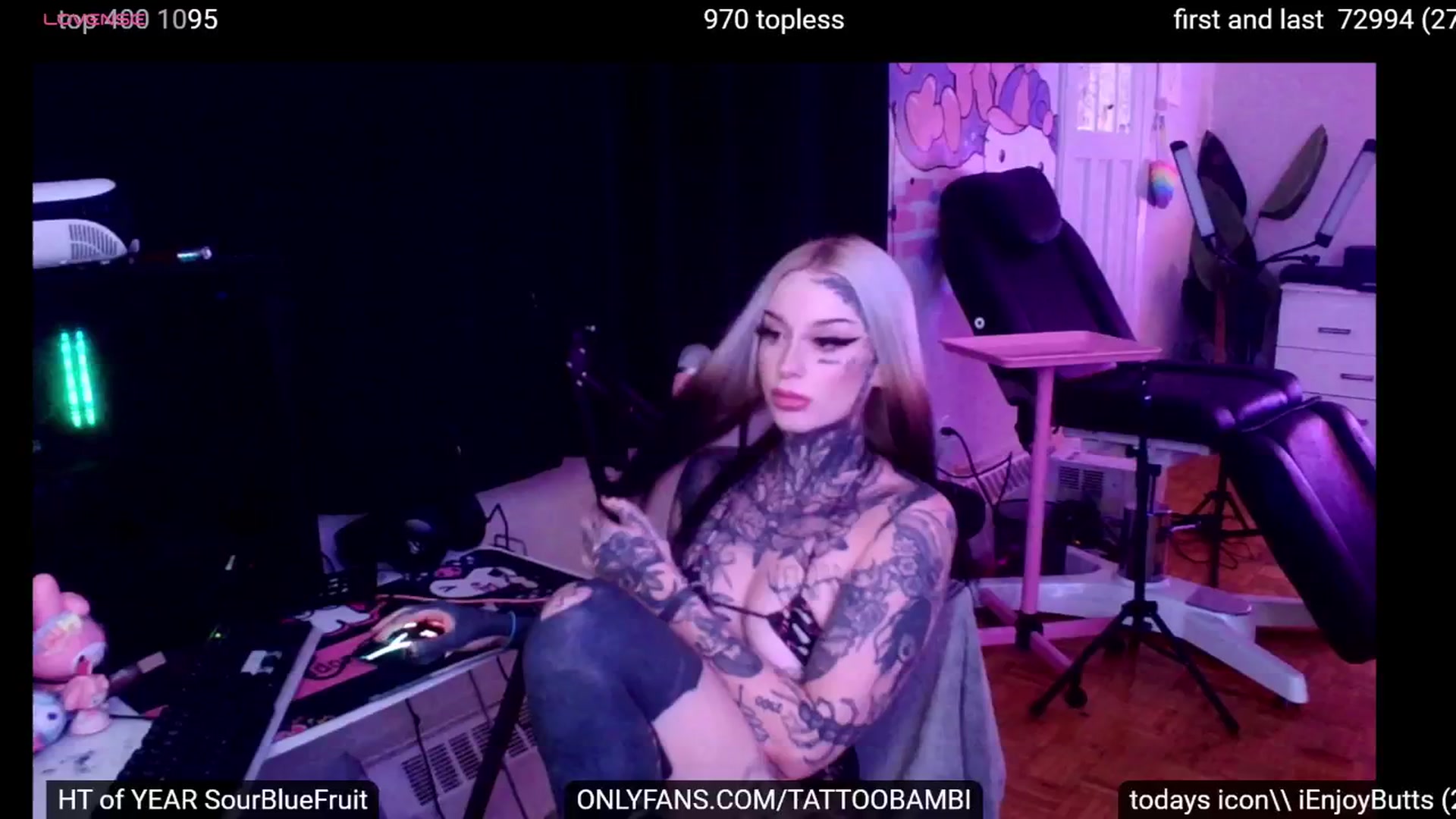 Gallery image thumbnail from Tattoobambi's myfreecams stream on, 09/24/2024, 23:01 image 1 of 20