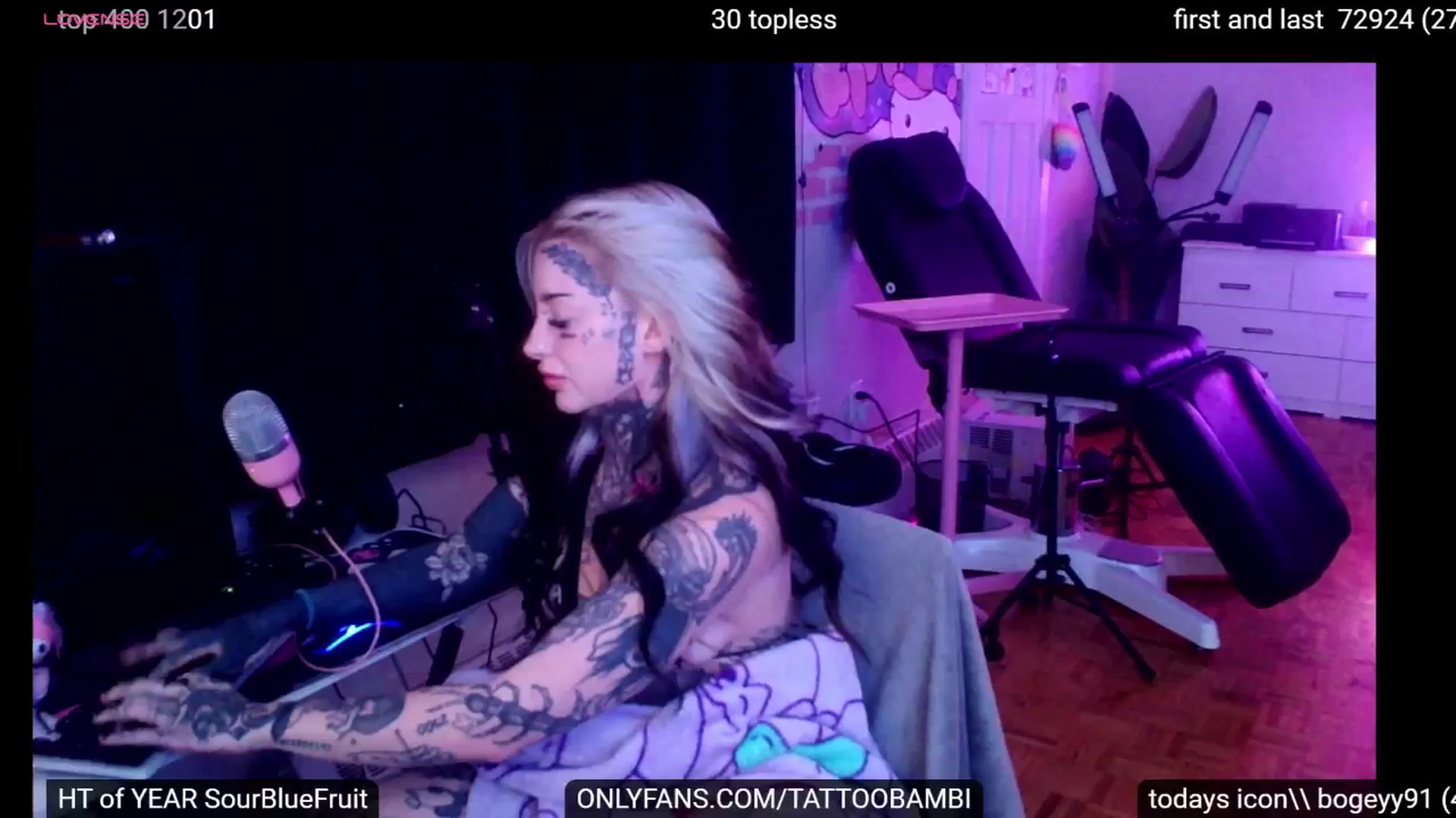 Gallery image thumbnail from Tattoobambi's myfreecams stream on, 09/27/2024, 24:43 image 6 of 20