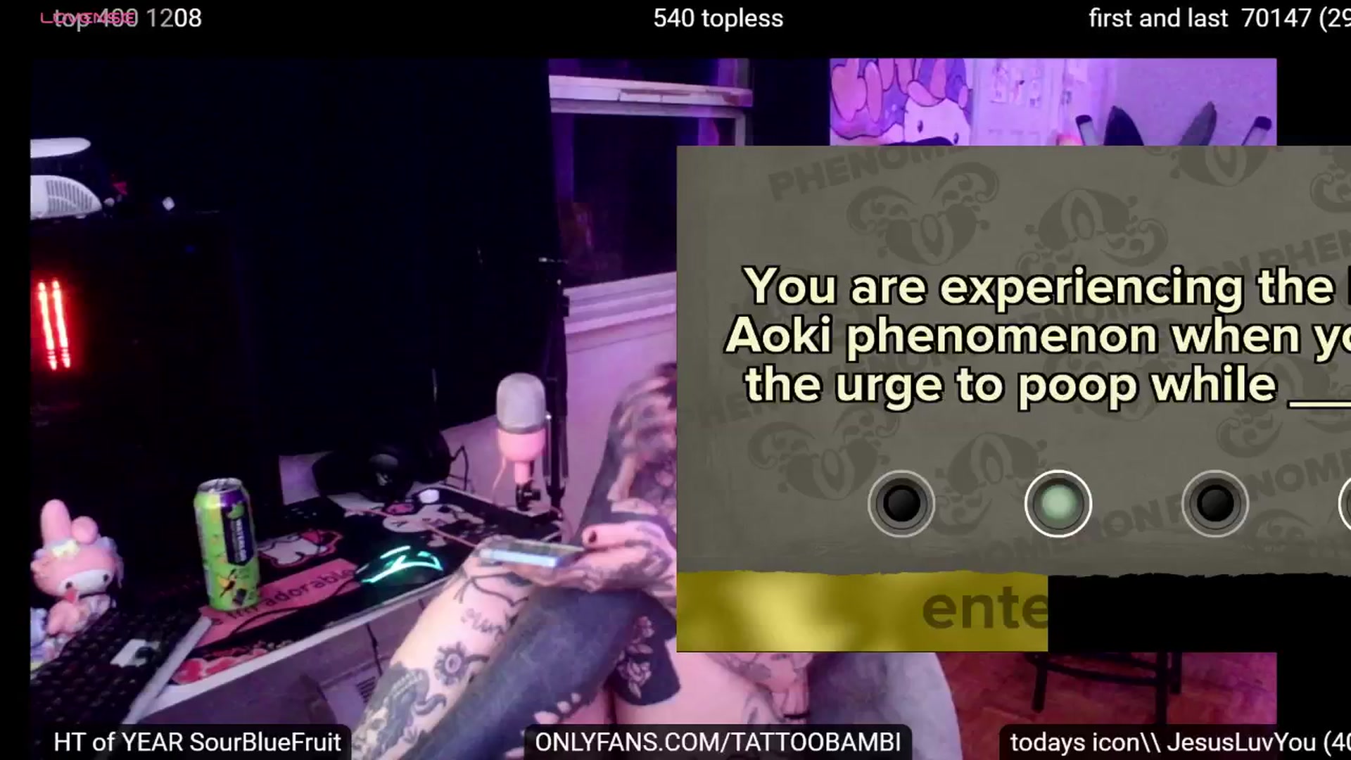 Gallery image thumbnail from Tattoobambi's myfreecams stream on, 09/29/2024, 03:17 image 8 of 20