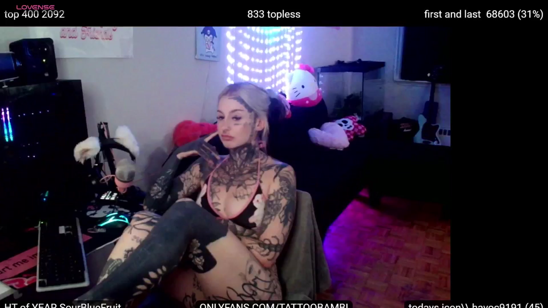 Gallery image thumbnail from Tattoobambi's myfreecams stream on, 10/02/2024, 02:28 image 7 of 20