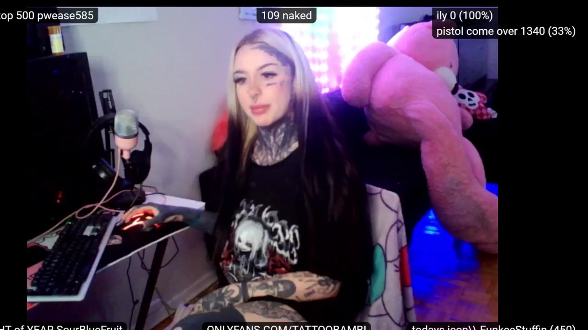 Gallery image thumbnail from Tattoobambi's myfreecams stream on, 10/17/2024, 24:26 image 15 of 20