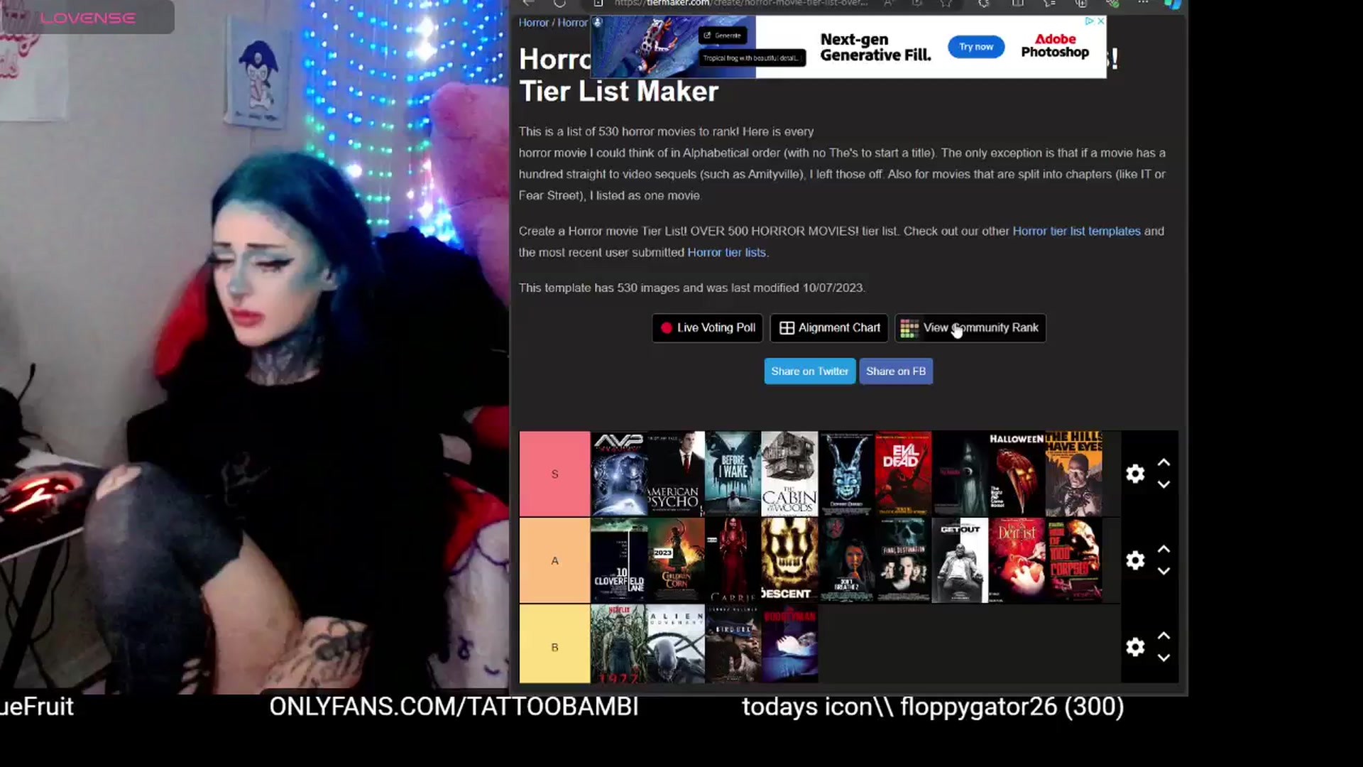 Gallery image thumbnail from Tattoobambi's myfreecams stream on, 10/20/2024, 01:53 image 16 of 20