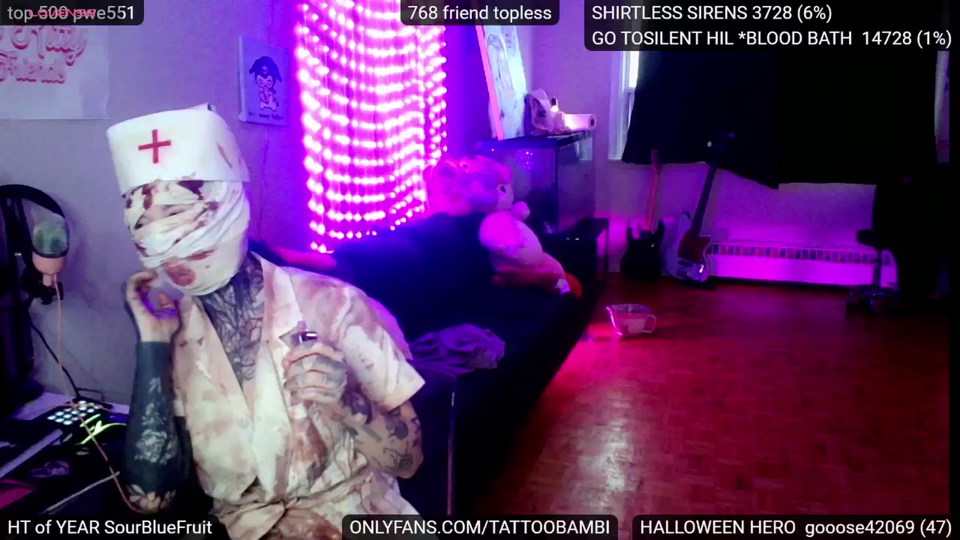 Gallery image thumbnail from Tattoobambi's myfreecams stream on, 10/31/2024, 21:31 image 20 of 20