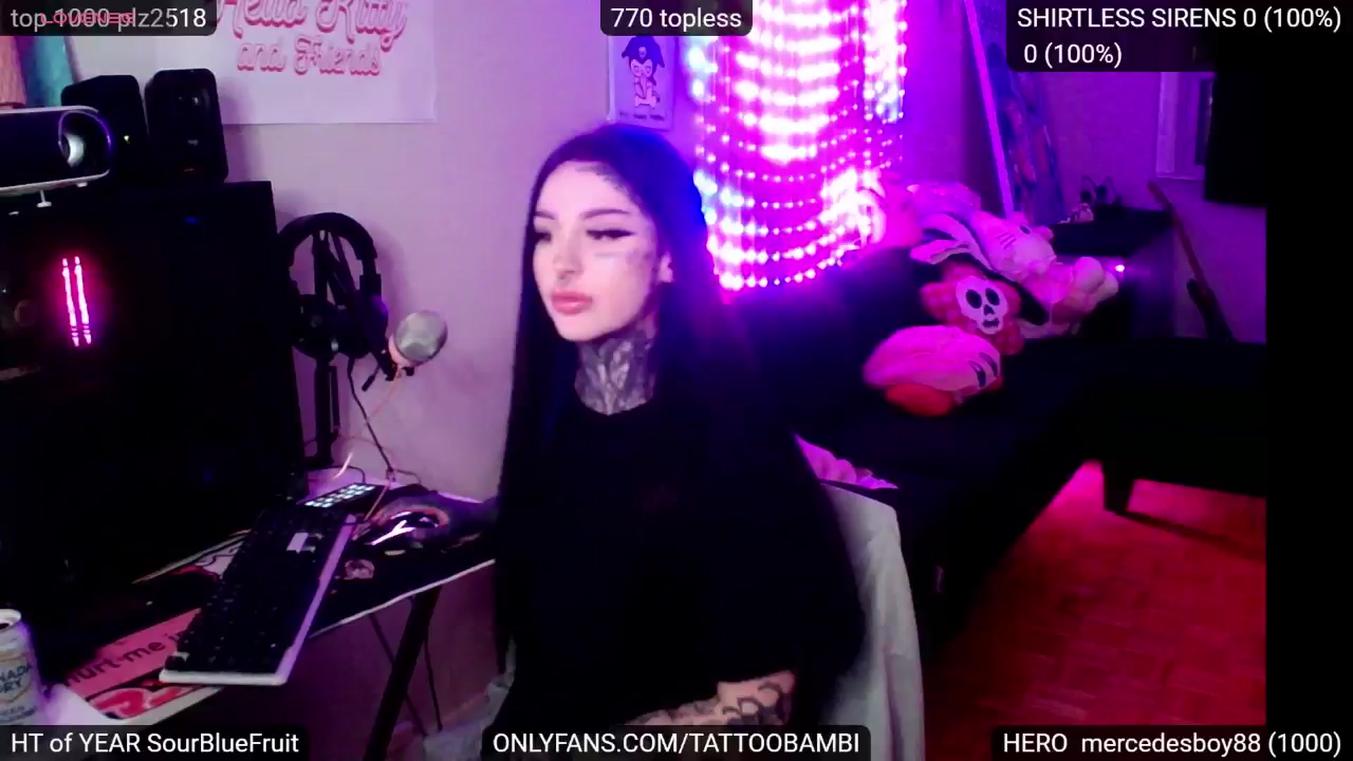 Gallery image thumbnail from Tattoobambi's myfreecams stream on, 11/08/2024, 24:15 image 16 of 20