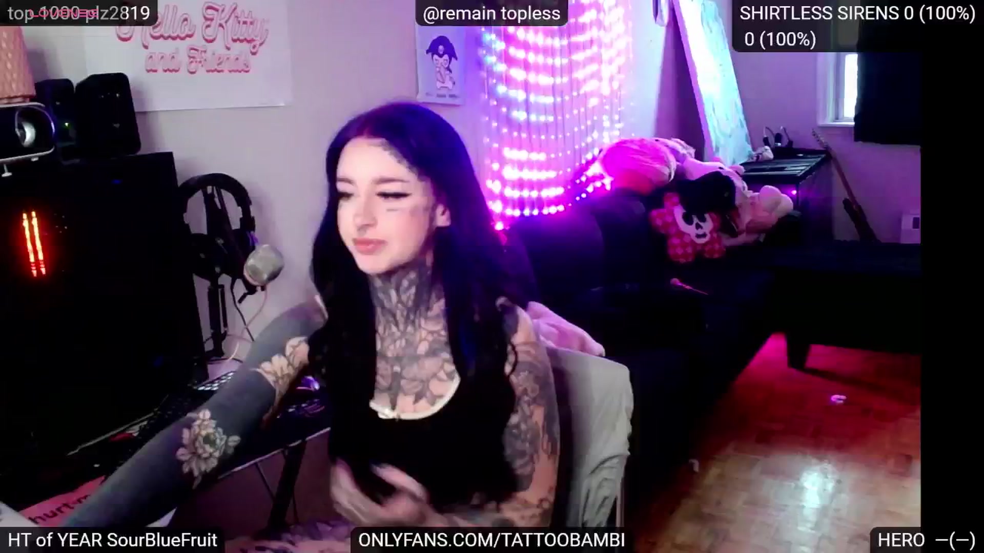Gallery image thumbnail from Tattoobambi's myfreecams stream on, 11/08/2024, 22:24 image 2 of 20