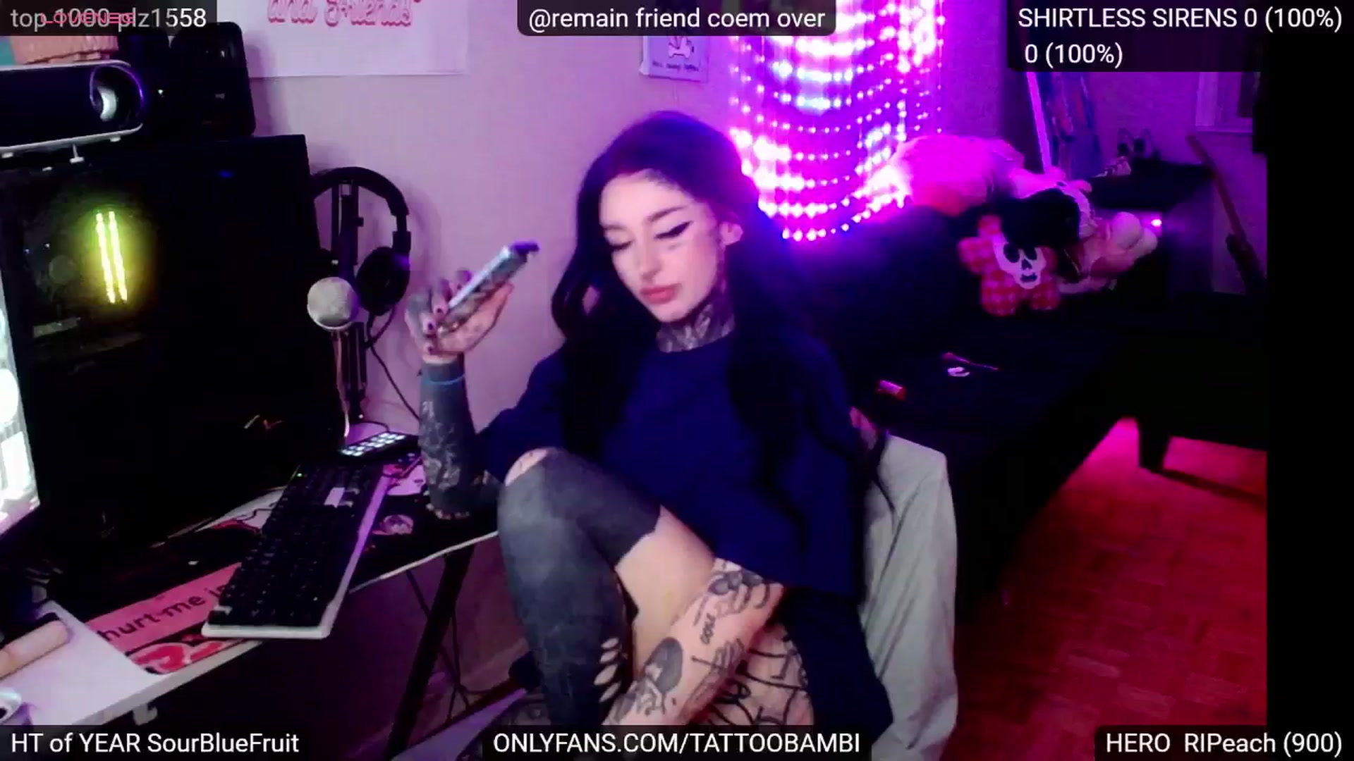 Gallery image thumbnail from Tattoobambi's myfreecams stream on, 11/09/2024, 01:30 image 1 of 20
