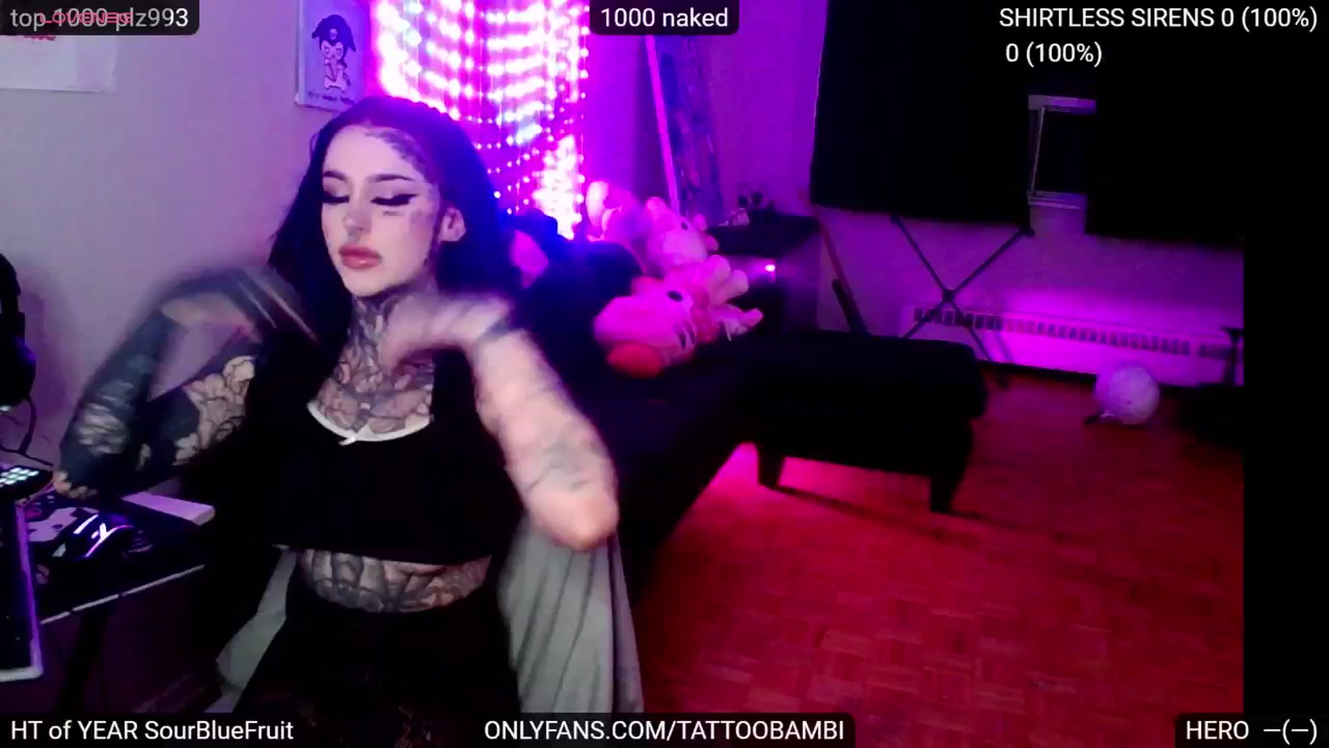 Gallery image thumbnail from Tattoobambi's myfreecams stream on, 11/13/2024, 24:02 image 1 of 20