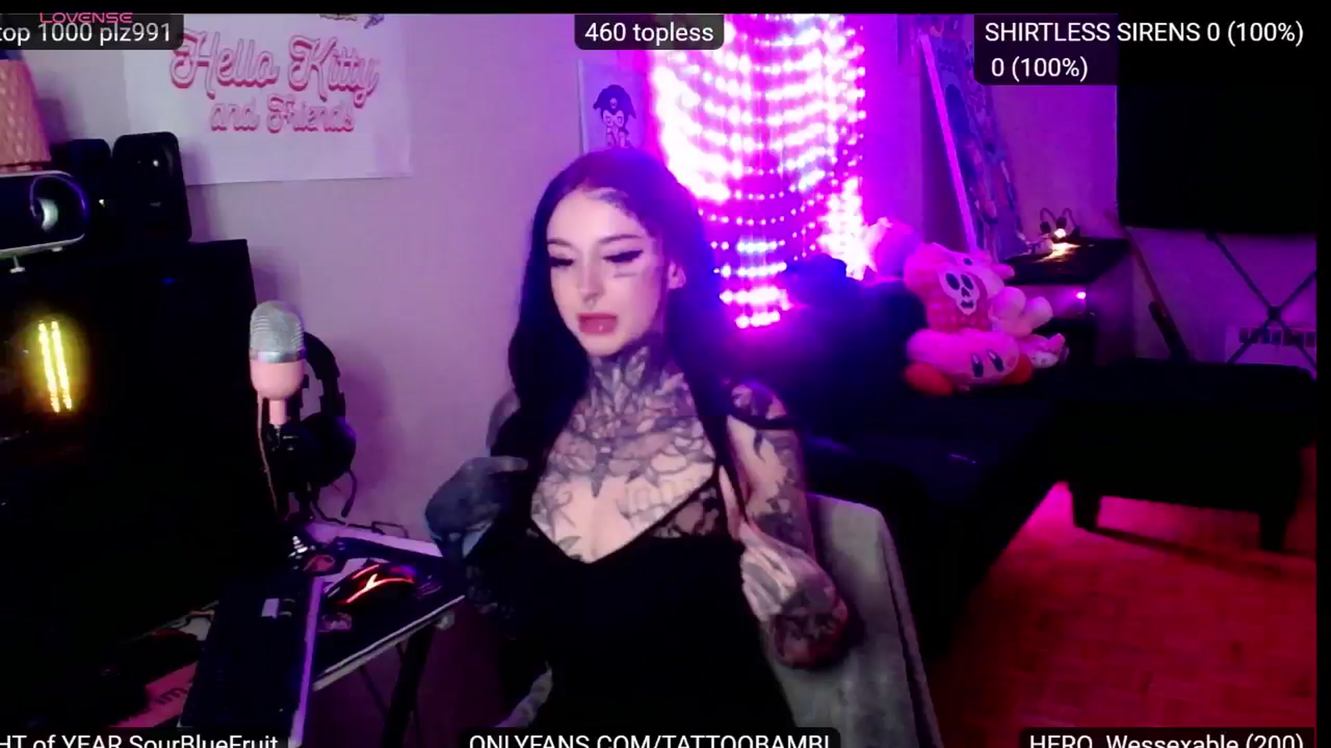 Gallery image thumbnail from Tattoobambi's myfreecams stream on, 11/16/2024, 24:28 image 9 of 20