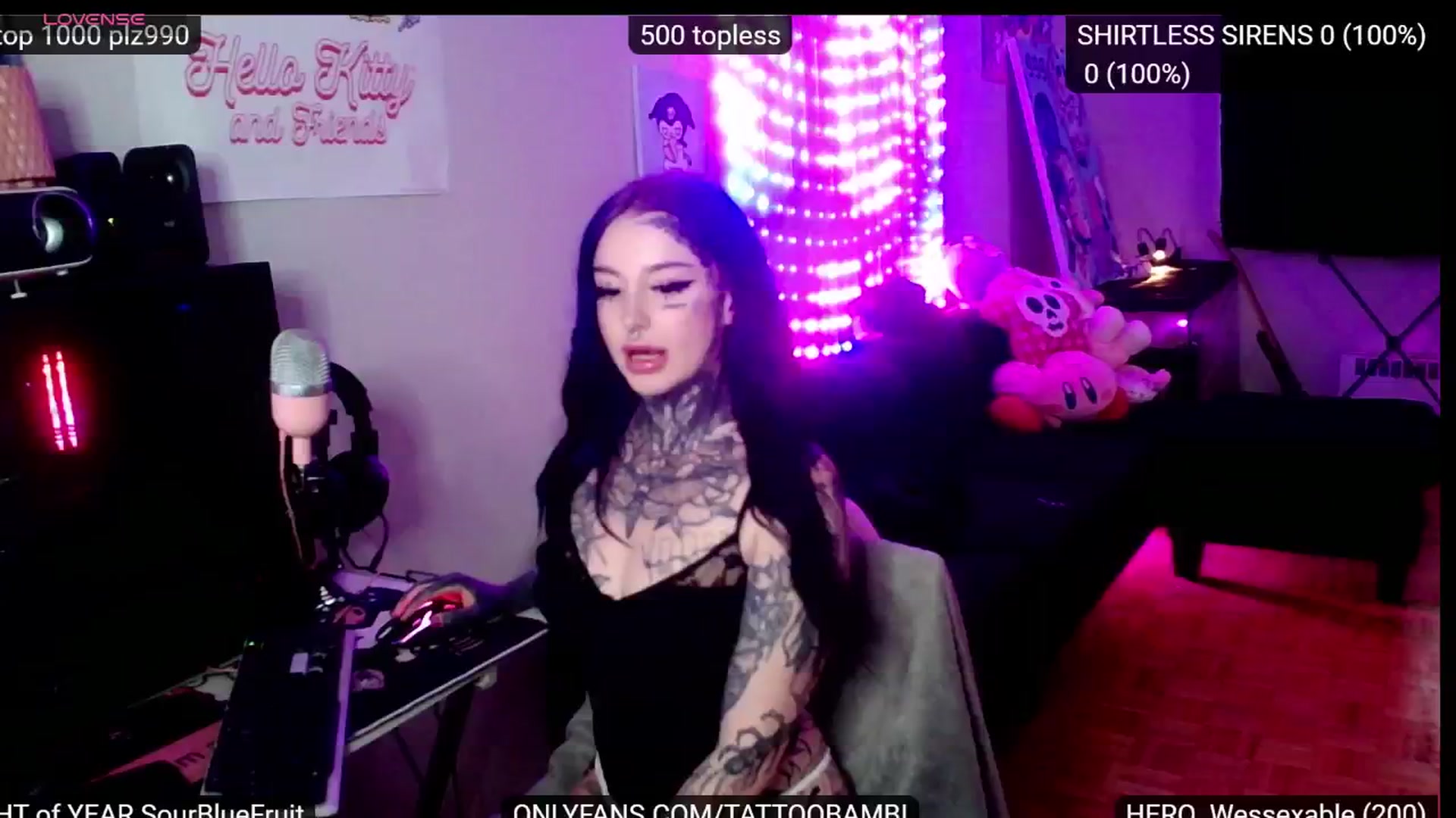 Gallery image thumbnail from Tattoobambi's myfreecams stream on, 11/16/2024, 24:28 image 7 of 20