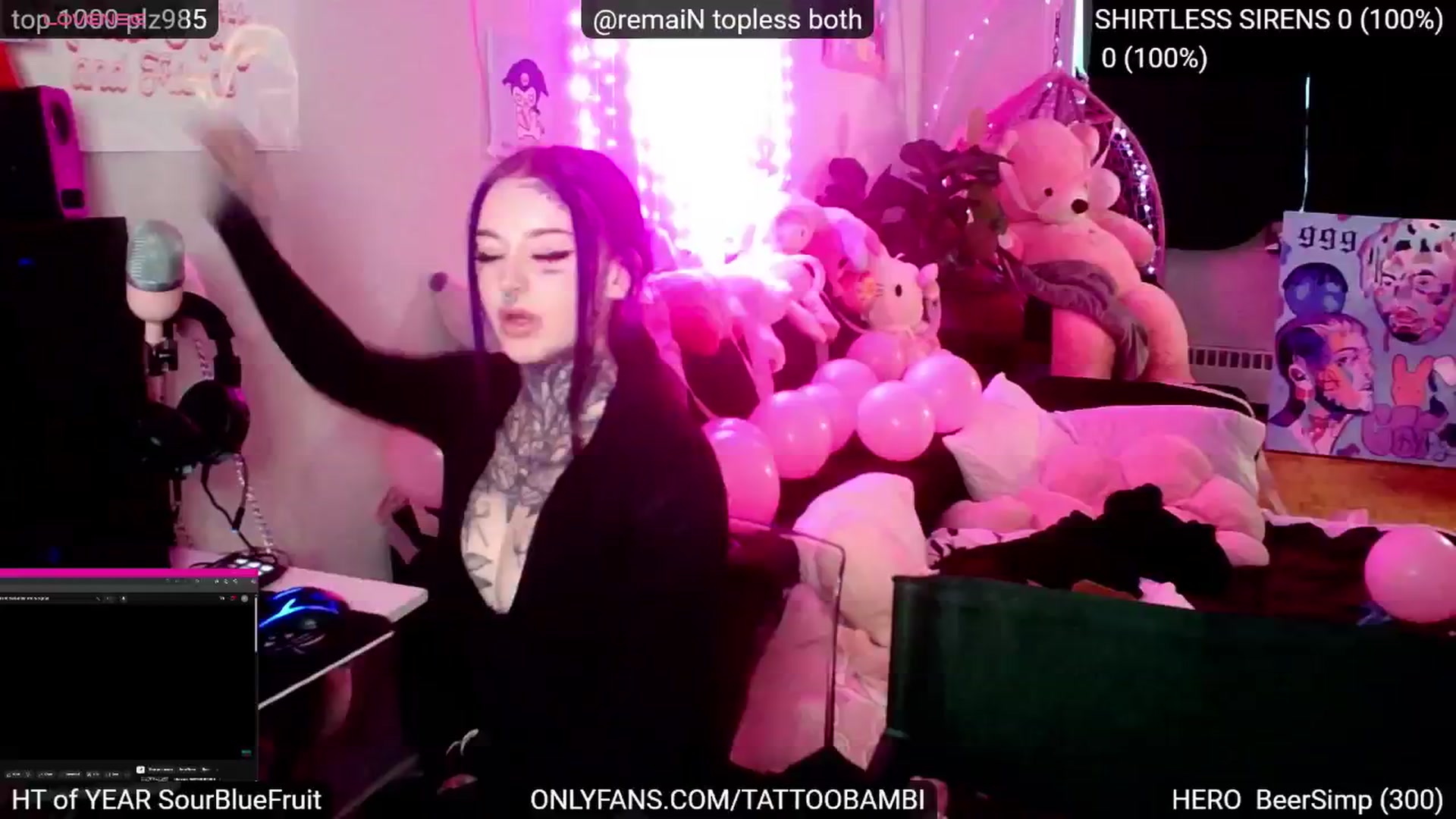 Gallery image thumbnail from Tattoobambi's myfreecams stream on, 11/21/2024, 24:25 image 8 of 20