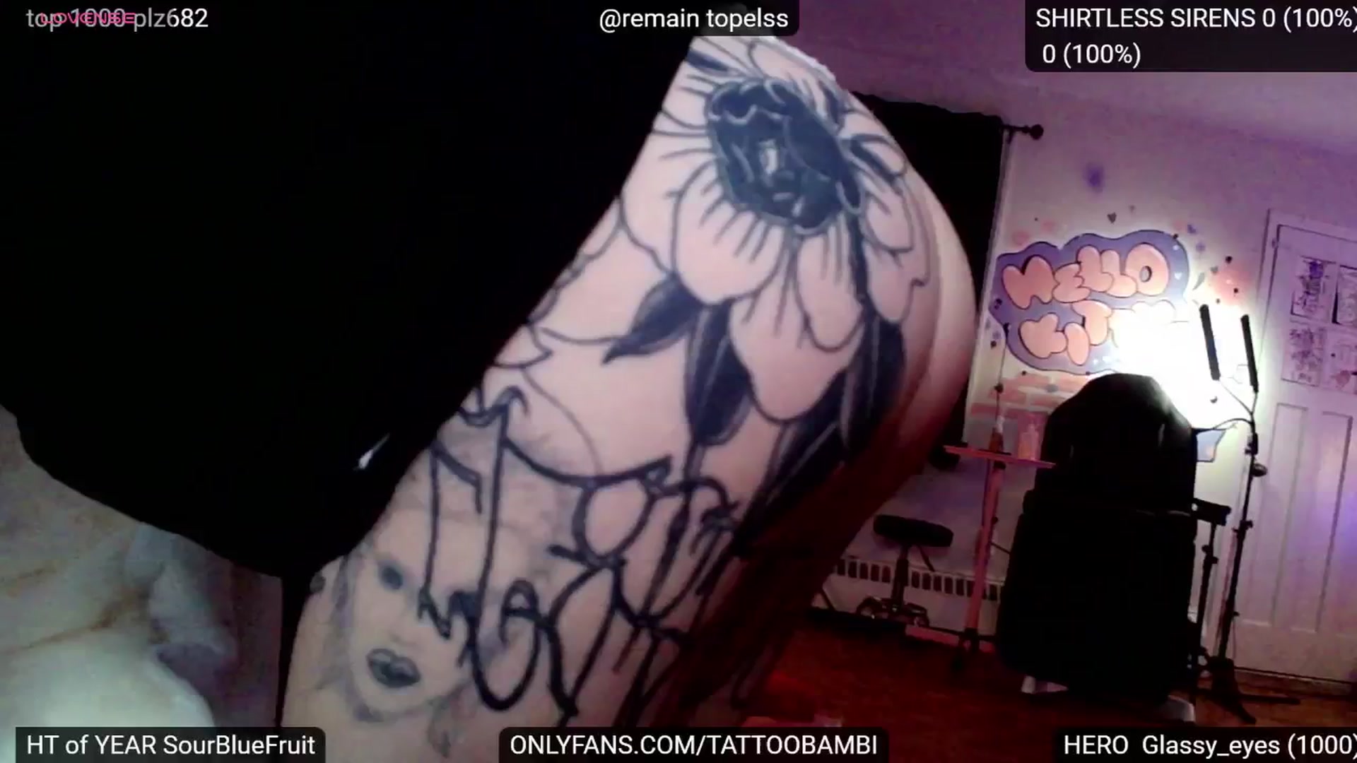 Gallery image thumbnail from Tattoobambi's myfreecams stream on, 11/28/2024, 01:39 image 1 of 20