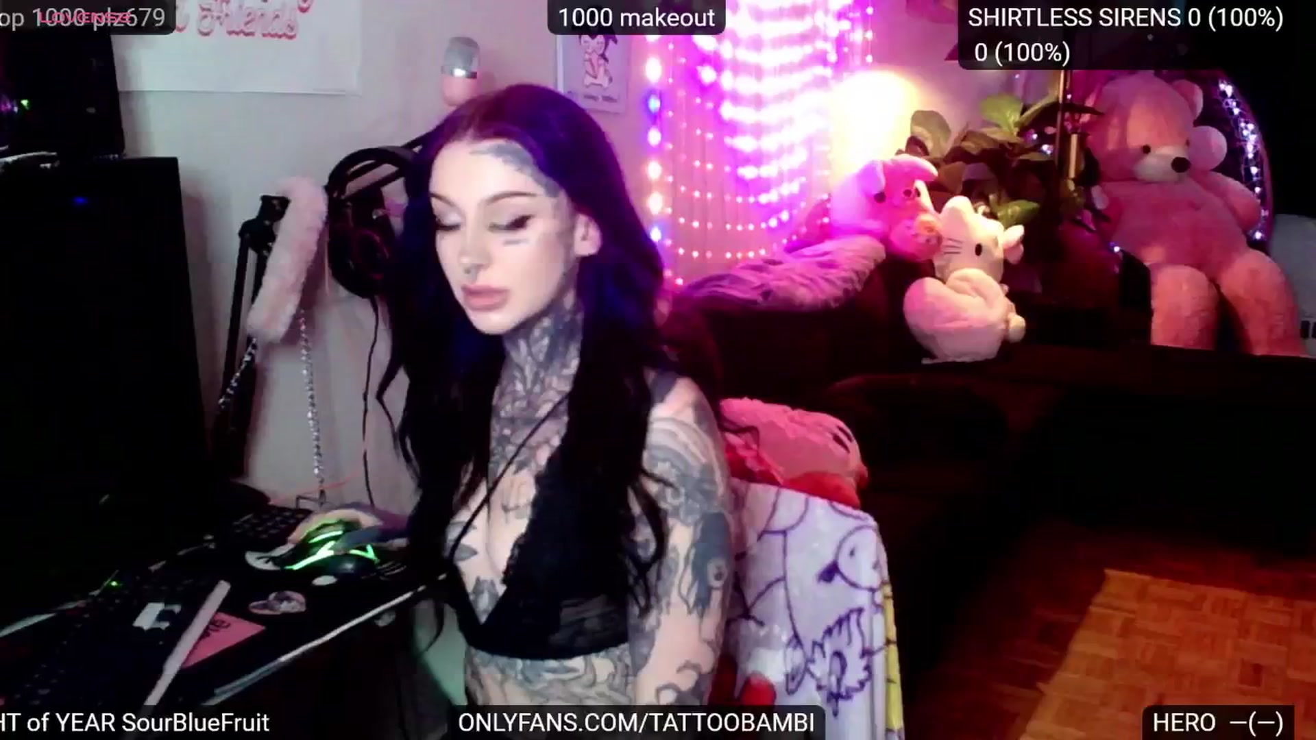 Gallery image thumbnail from Tattoobambi's myfreecams stream on, 12/01/2024, 24:27 image 1 of 20