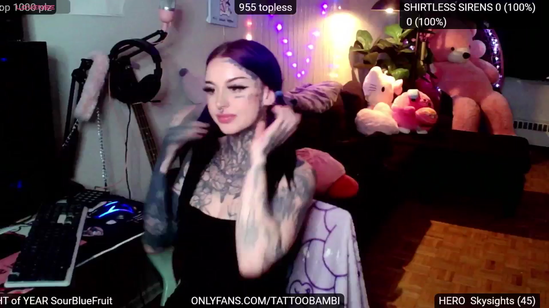Gallery image thumbnail from Tattoobambi's myfreecams stream on, 12/04/2024, 02:25 image 5 of 20