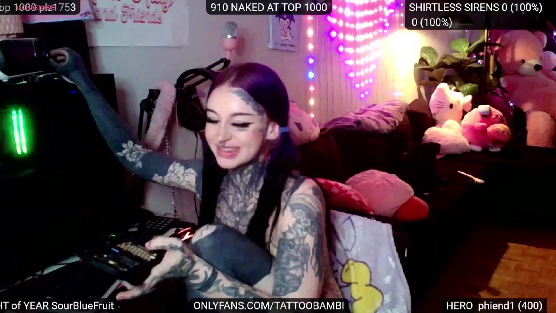 Gallery image thumbnail from Tattoobambi's myfreecams stream on, 12/04/2024, 04:34 image 13 of 20