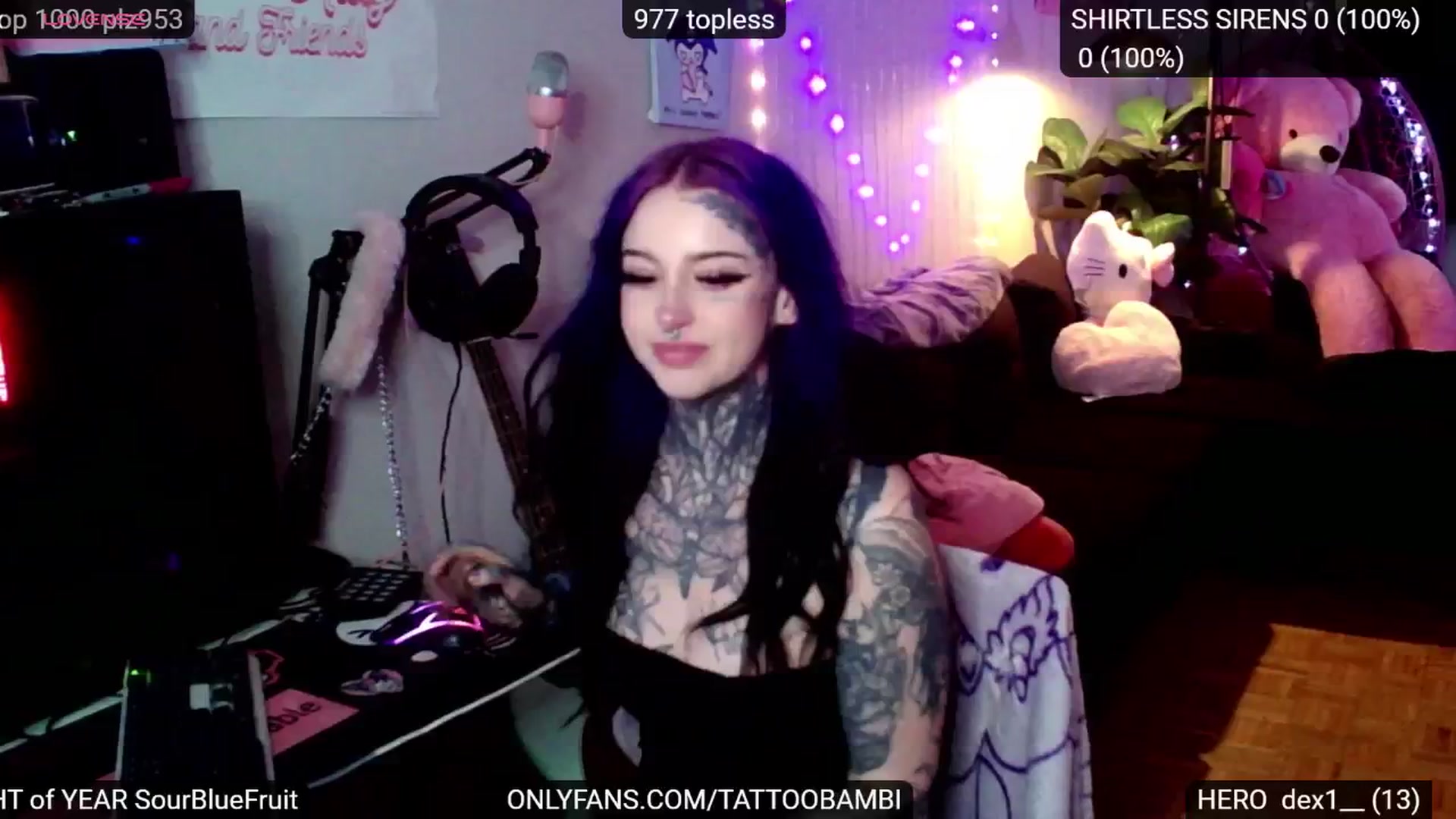 Gallery image thumbnail from Tattoobambi's myfreecams stream on, 12/05/2024, 24:00 image 15 of 20