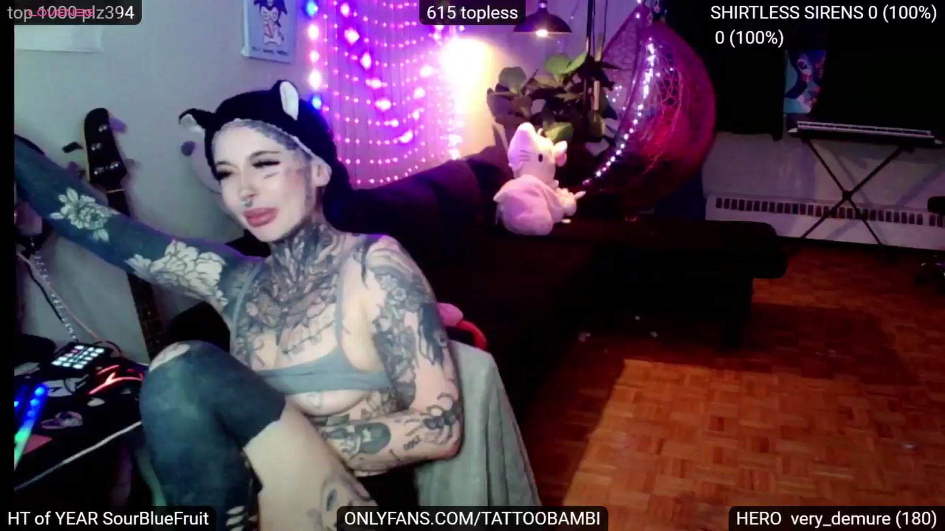Gallery image thumbnail from Tattoobambi's myfreecams stream on, 12/12/2024, 02:17 image 7 of 20