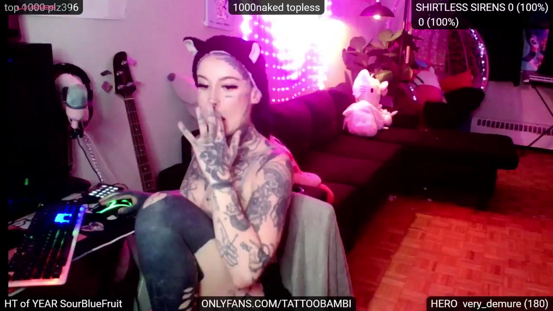 Gallery image thumbnail from Tattoobambi's myfreecams stream on, 12/12/2024, 02:17 image 1 of 20