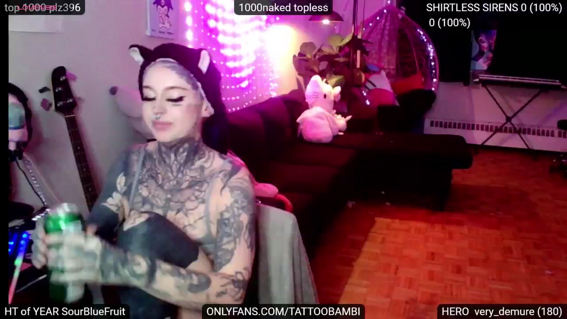 Gallery image thumbnail from Tattoobambi's myfreecams stream on, 12/12/2024, 02:17 image 2 of 20