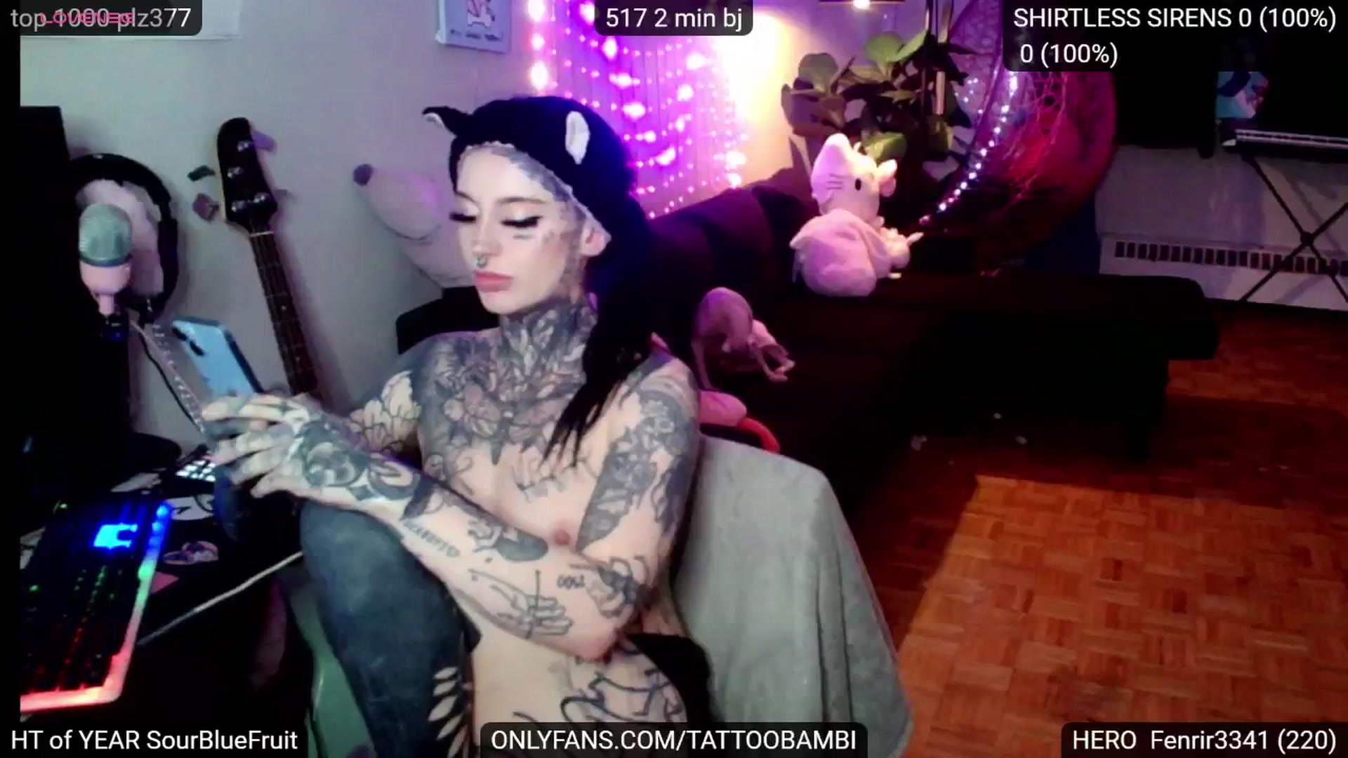 Gallery image thumbnail from Tattoobambi's myfreecams stream on, 12/12/2024, 02:17 image 16 of 20