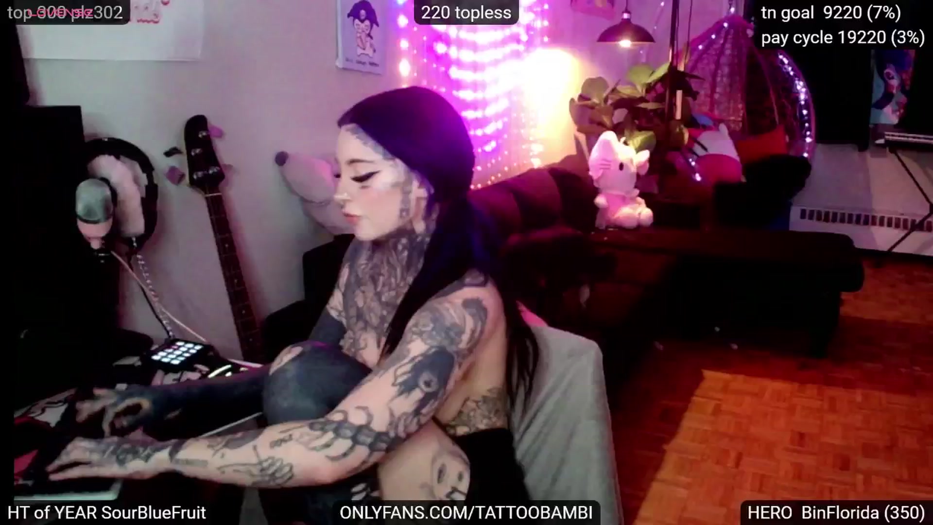 Gallery image thumbnail from Tattoobambi's myfreecams stream on, 12/14/2024, 04:31 image 13 of 20