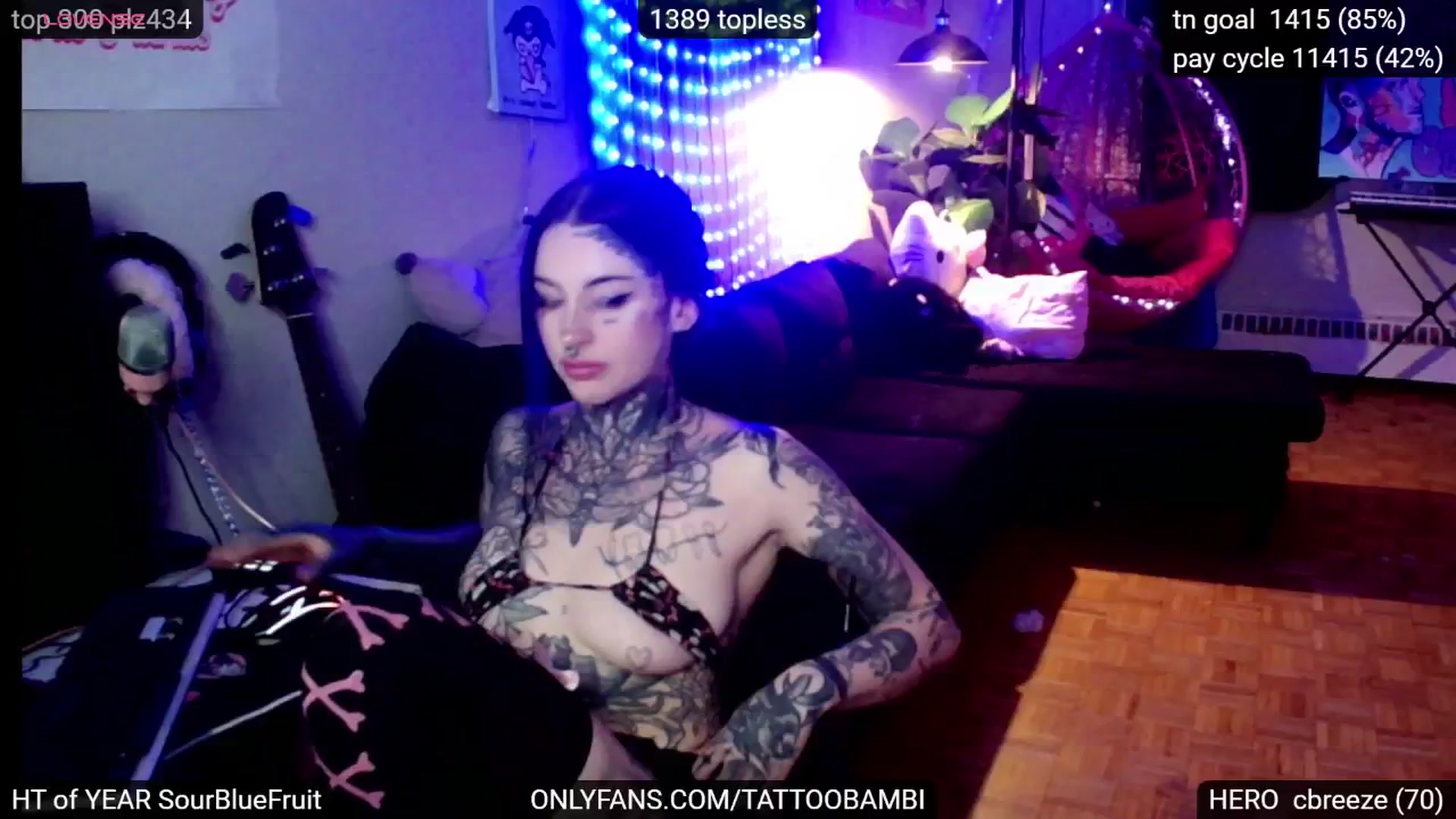 Gallery image thumbnail from Tattoobambi's myfreecams stream on, 12/20/2024, 24:37 image 20 of 20