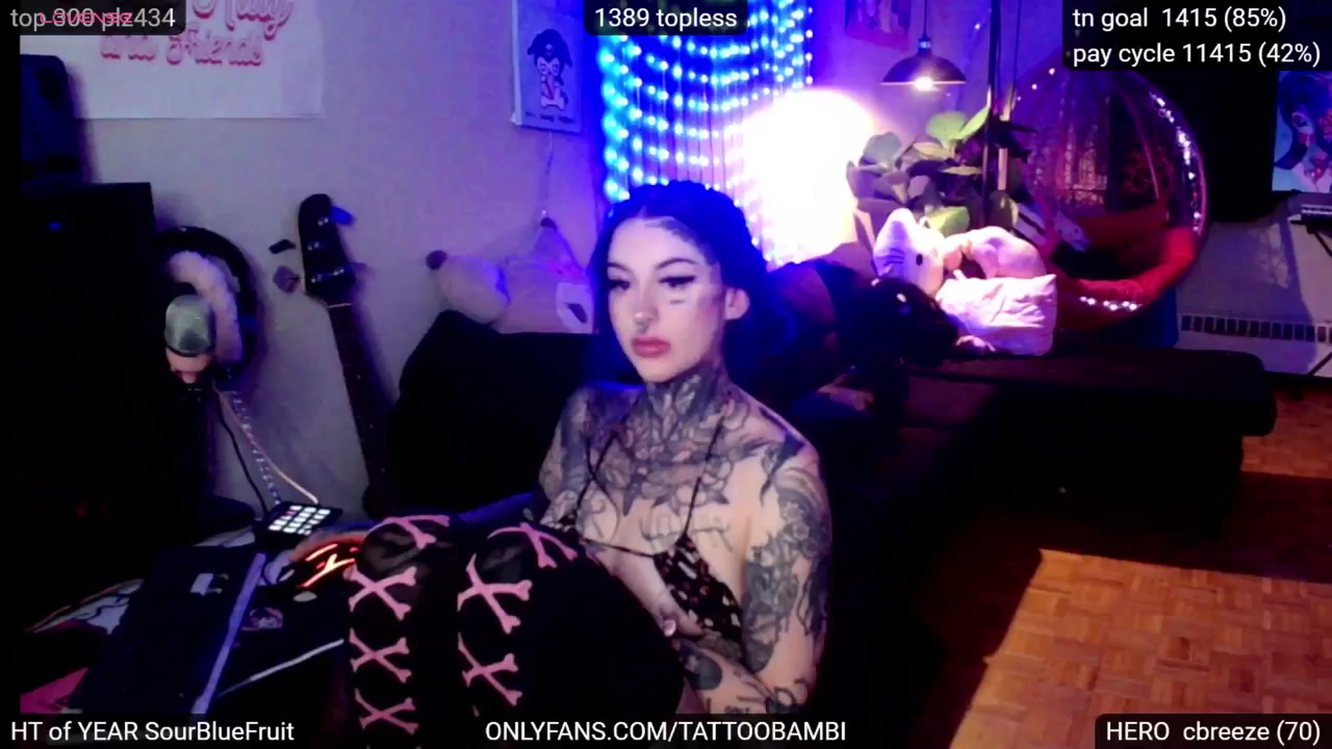 Gallery image thumbnail from Tattoobambi's myfreecams stream on, 12/20/2024, 24:37 image 8 of 20