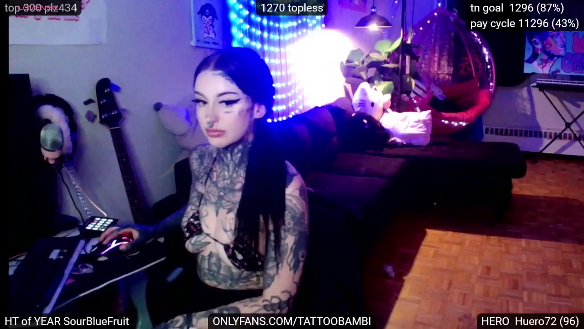 Gallery image thumbnail from Tattoobambi's myfreecams stream on, 12/20/2024, 02:47 image 2 of 20