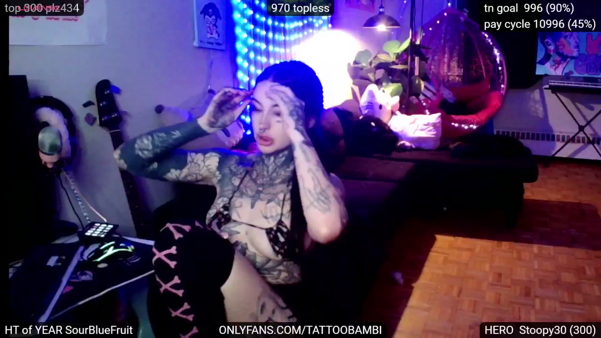 Gallery image thumbnail from Tattoobambi's myfreecams stream on, 12/20/2024, 02:47 image 7 of 20