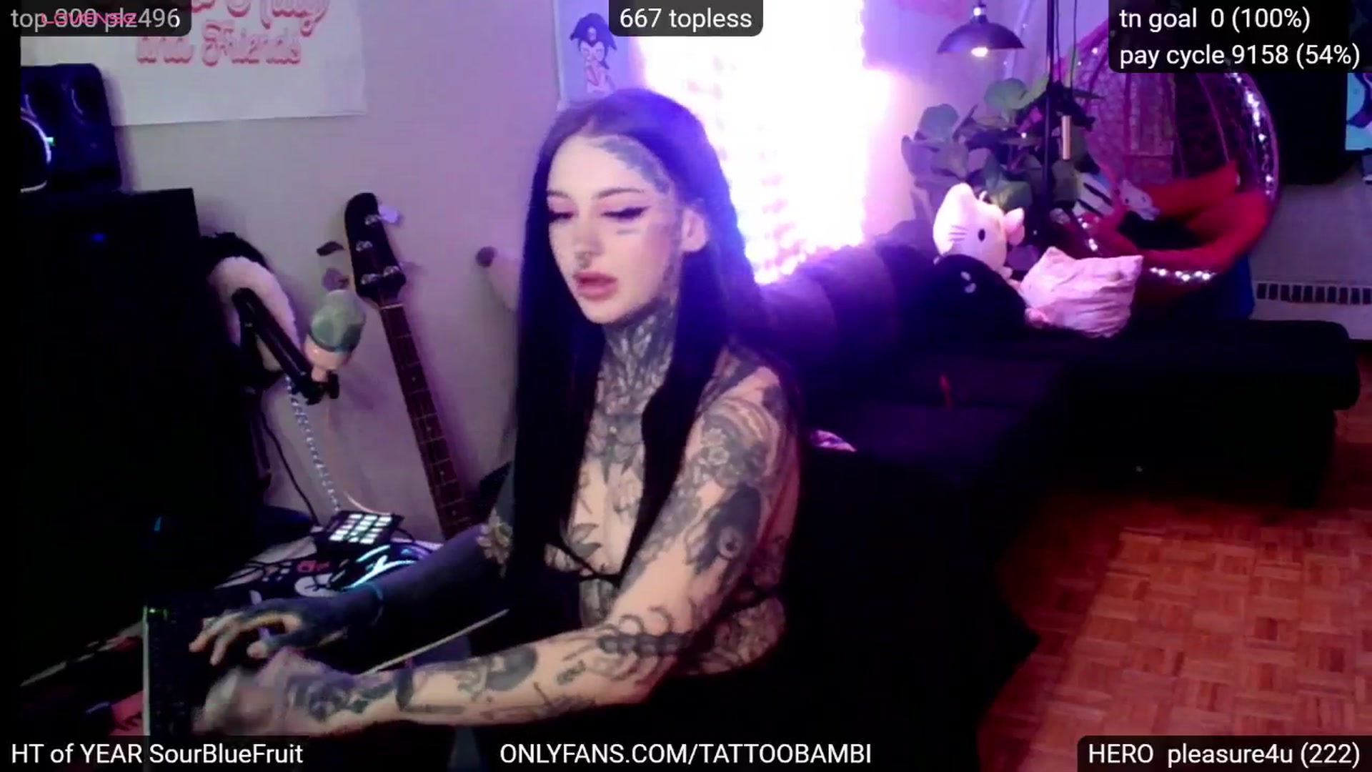 Gallery image thumbnail from Tattoobambi's myfreecams stream on, 12/22/2024, 01:01 image 3 of 20