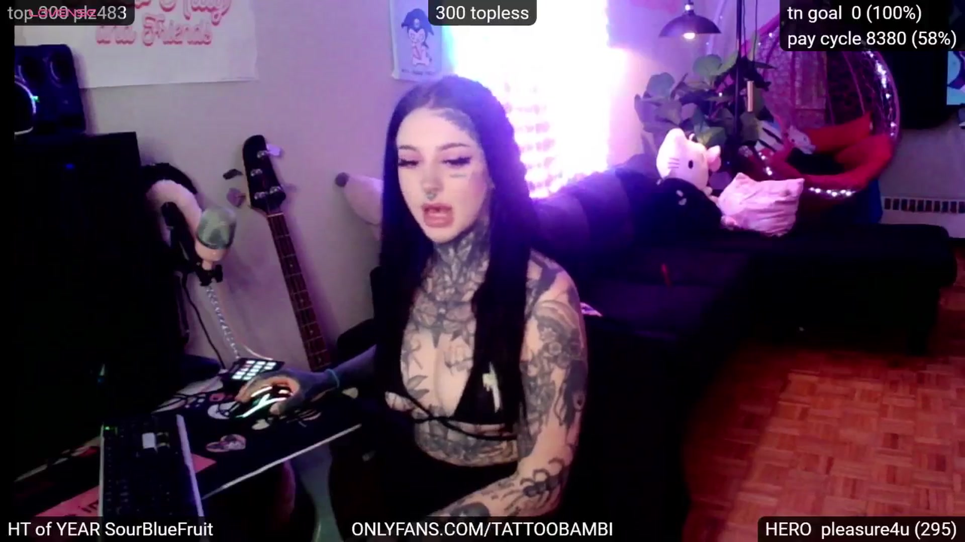 Gallery image thumbnail from Tattoobambi's myfreecams stream on, 12/22/2024, 01:01 image 7 of 20